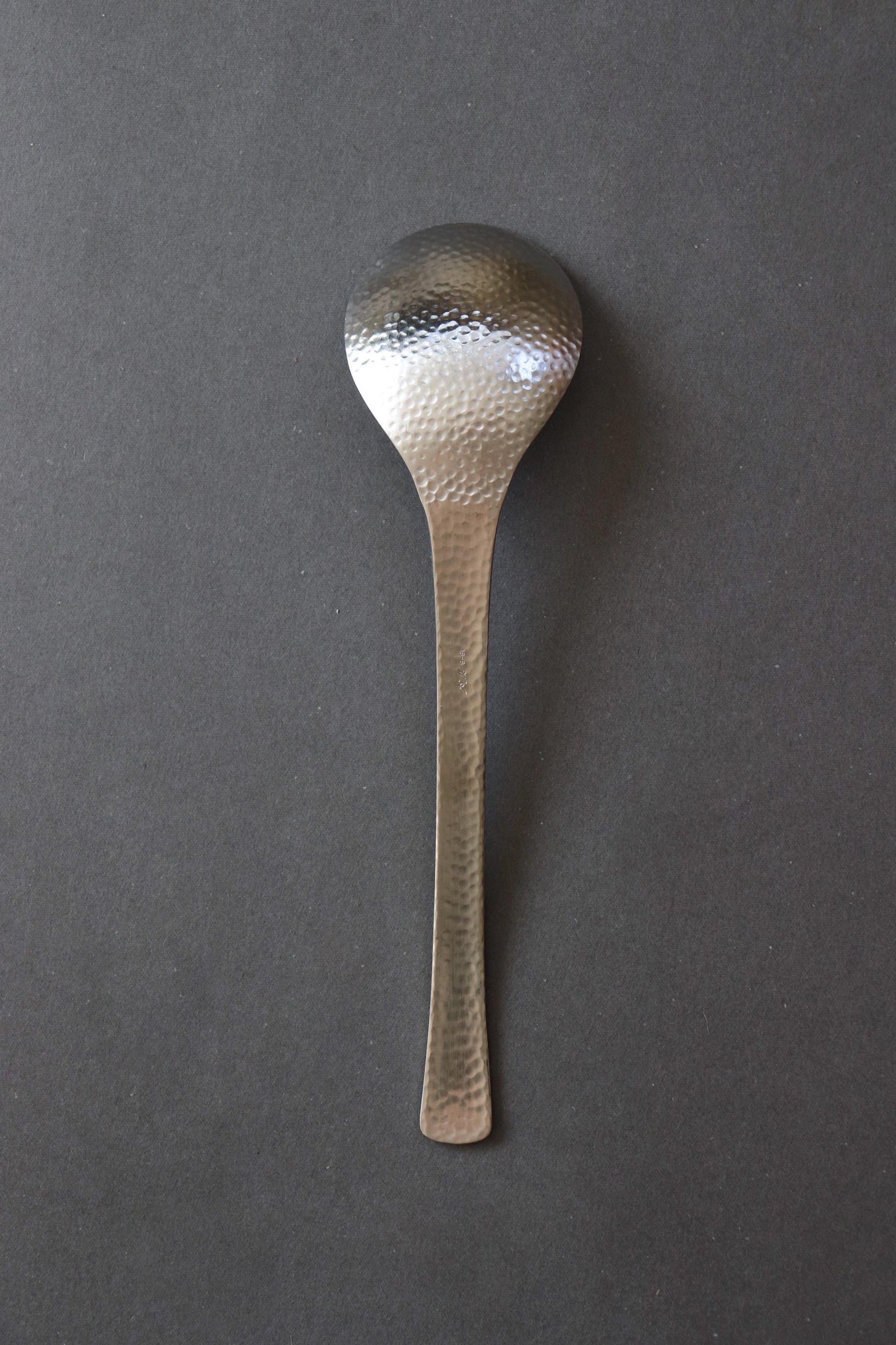 Japanese Hammered Serving Spoon | Stainless Steel Round Ladle | Tsubame Sanjo Japanese Cutlery | Made in Japan Kitchen Spoon