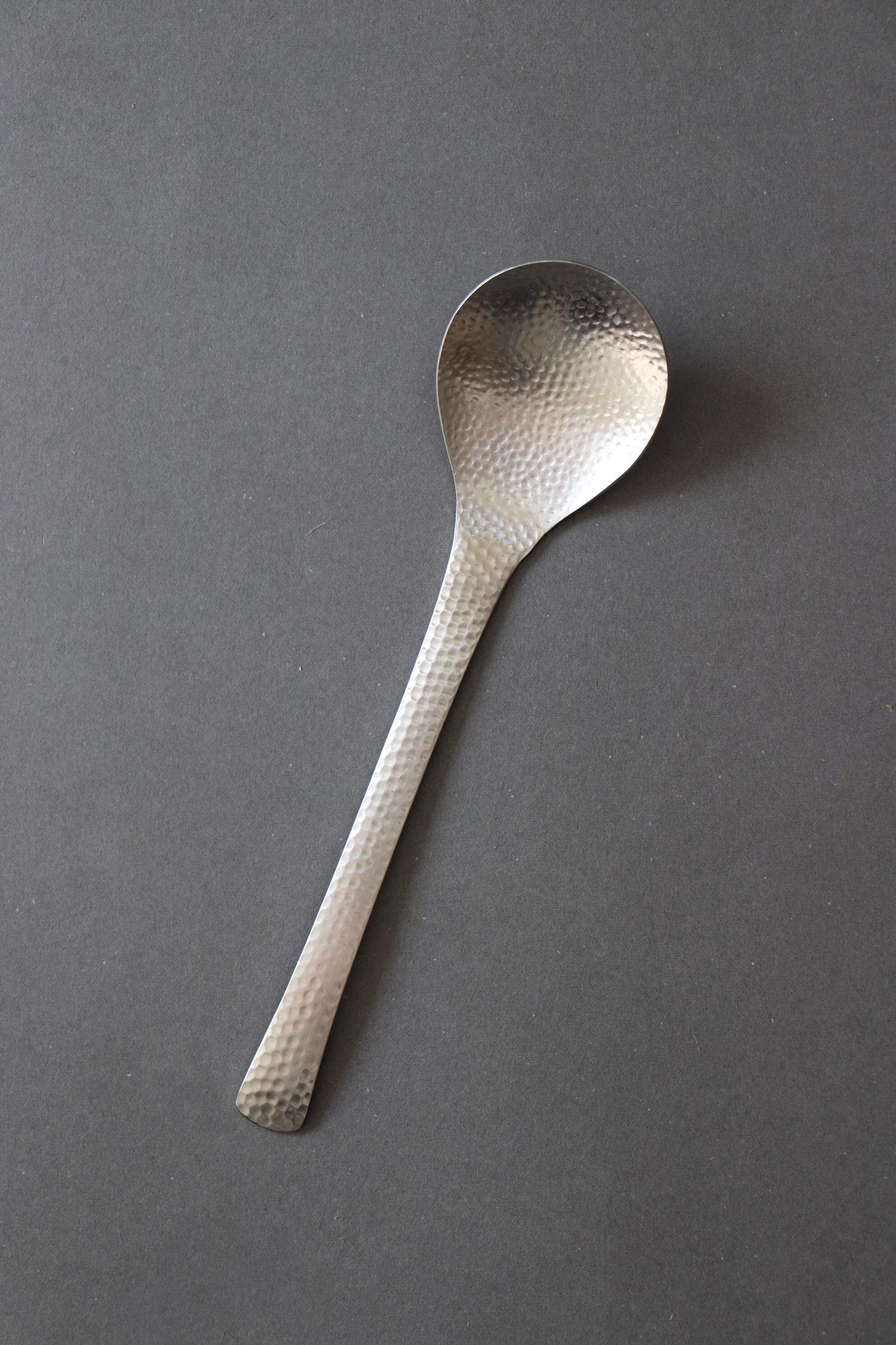Japanese Hammered Serving Spoon | Stainless Steel Round Ladle | Tsubame Sanjo Japanese Cutlery | Made in Japan Kitchen Spoon