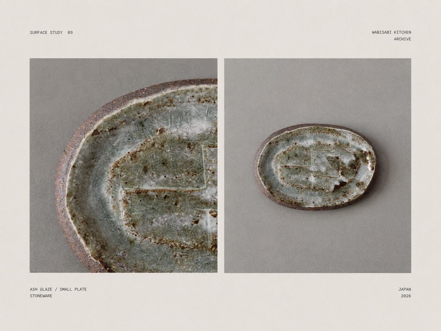 Japanese Oval Small Plate | Artisan Stoneware Sauce Dish | Ash Glaze Ceramic Mamezara | Handmade Pottery Dish Made in Japan