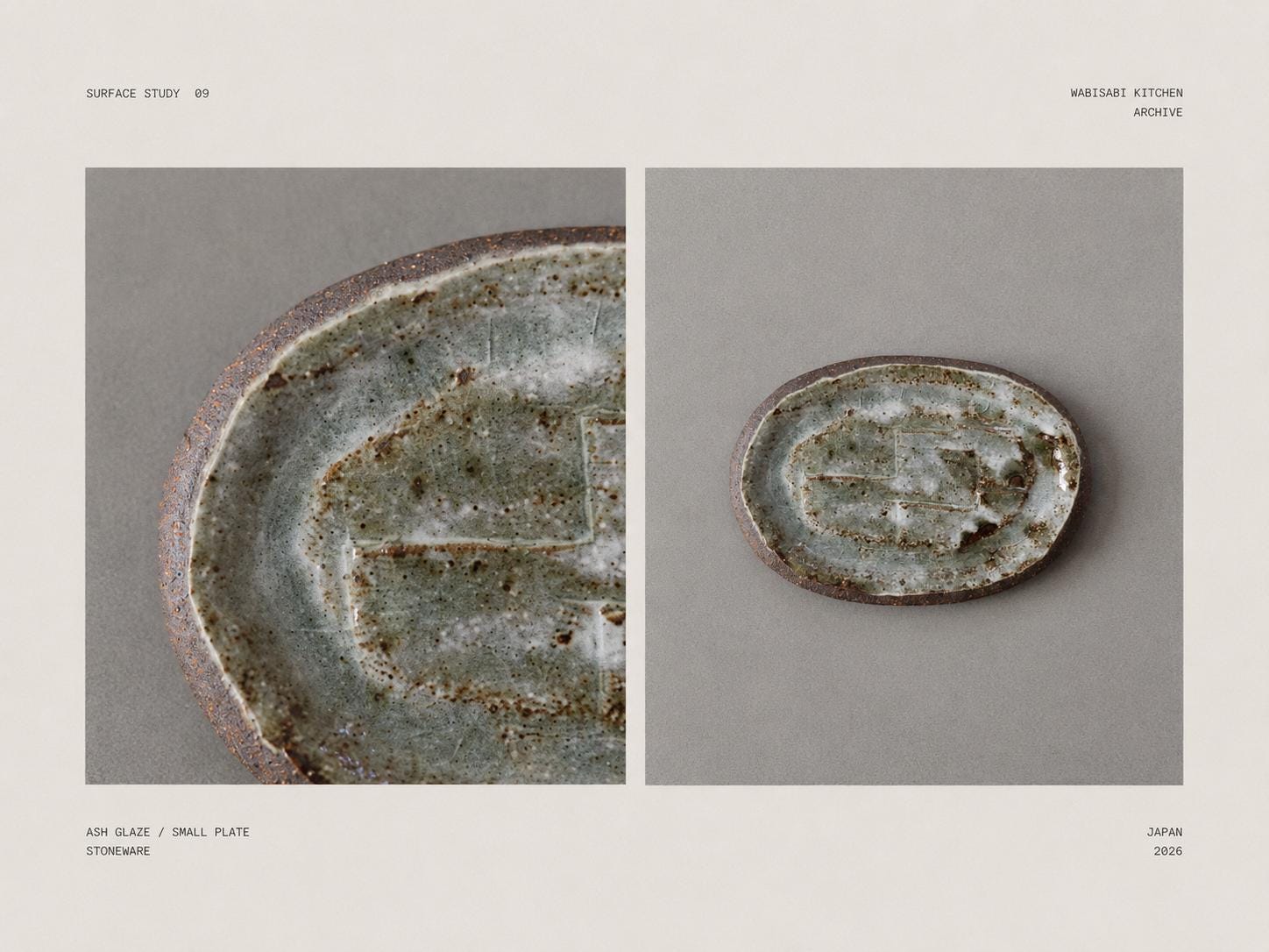 Japanese Oval Small Plate | Artisan Stoneware Sauce Dish | Ash Glaze Ceramic Mamezara | Handmade Pottery Dish Made in Japan