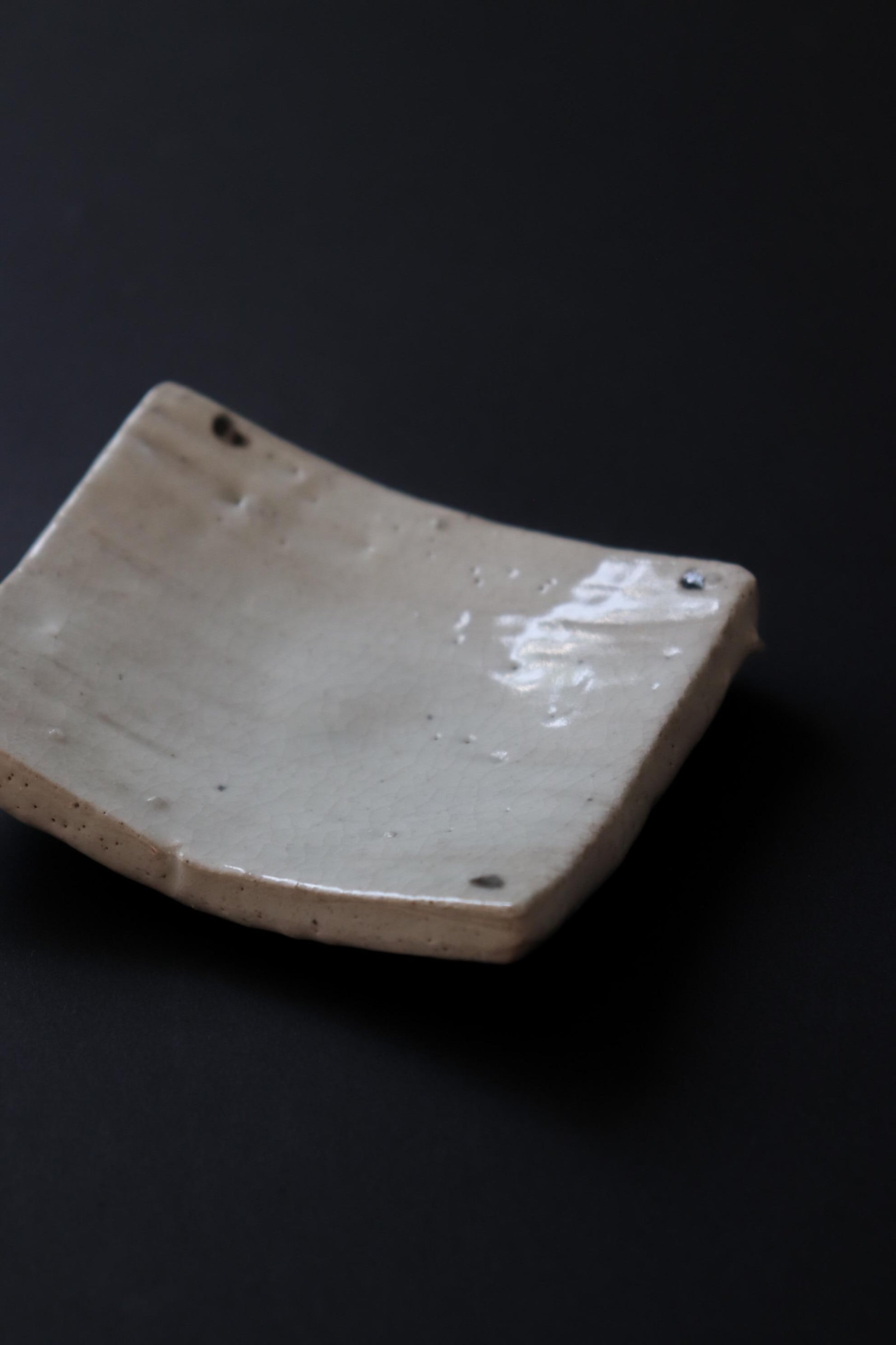 Japanese Rectangular Small Plate | Handmade Ceramic Mamezara | Artisan Pottery Sauce Dish | Made in Japan
