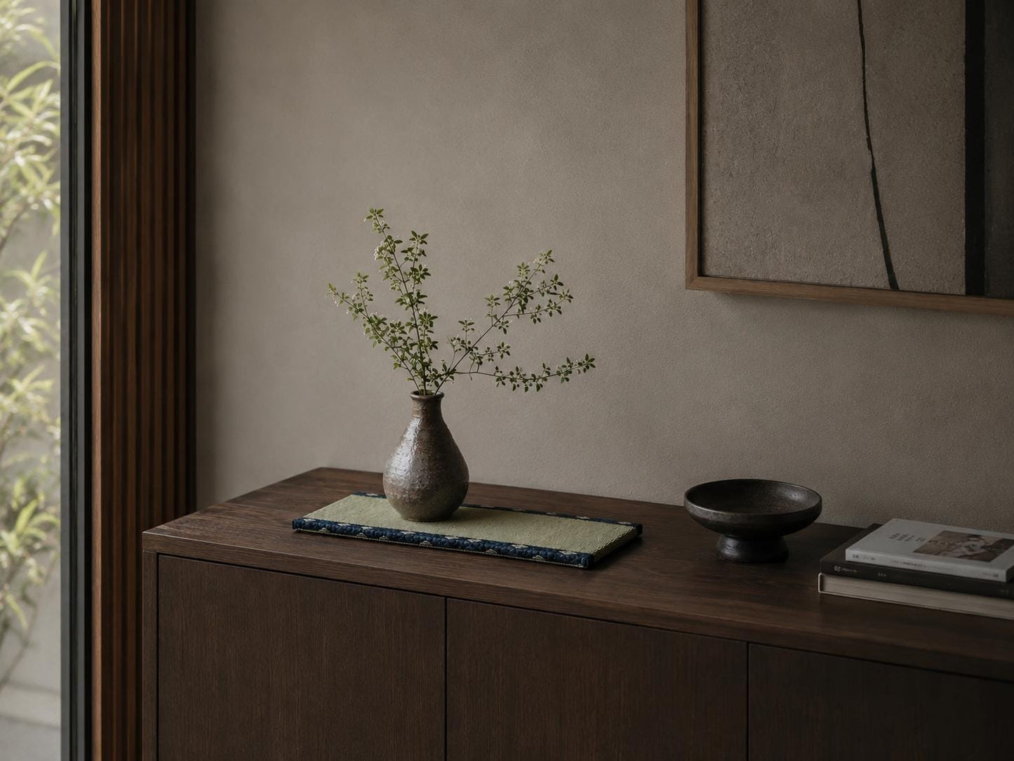 Japanese Mini Tatami Mat | Decorative Tatami Display Base | Modern Tatami Platform for Ikebana Tea Ware & Decor | Made in Japan
