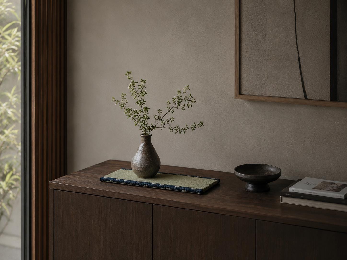 Japanese Mini Tatami Mat | Decorative Tatami Display Base | Modern Tatami Platform for Ikebana Tea Ware & Decor | Made in Japan