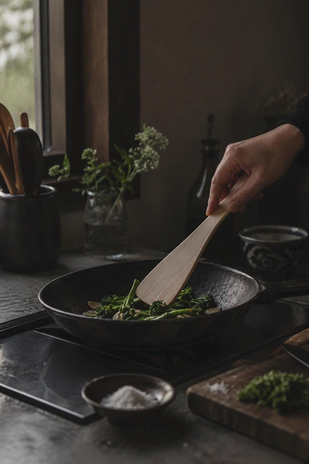 Japanese Hinoki Wood Turner – Handmade Wooden Spatula for Cooking – Minimal Japanese Kitchen Utensil