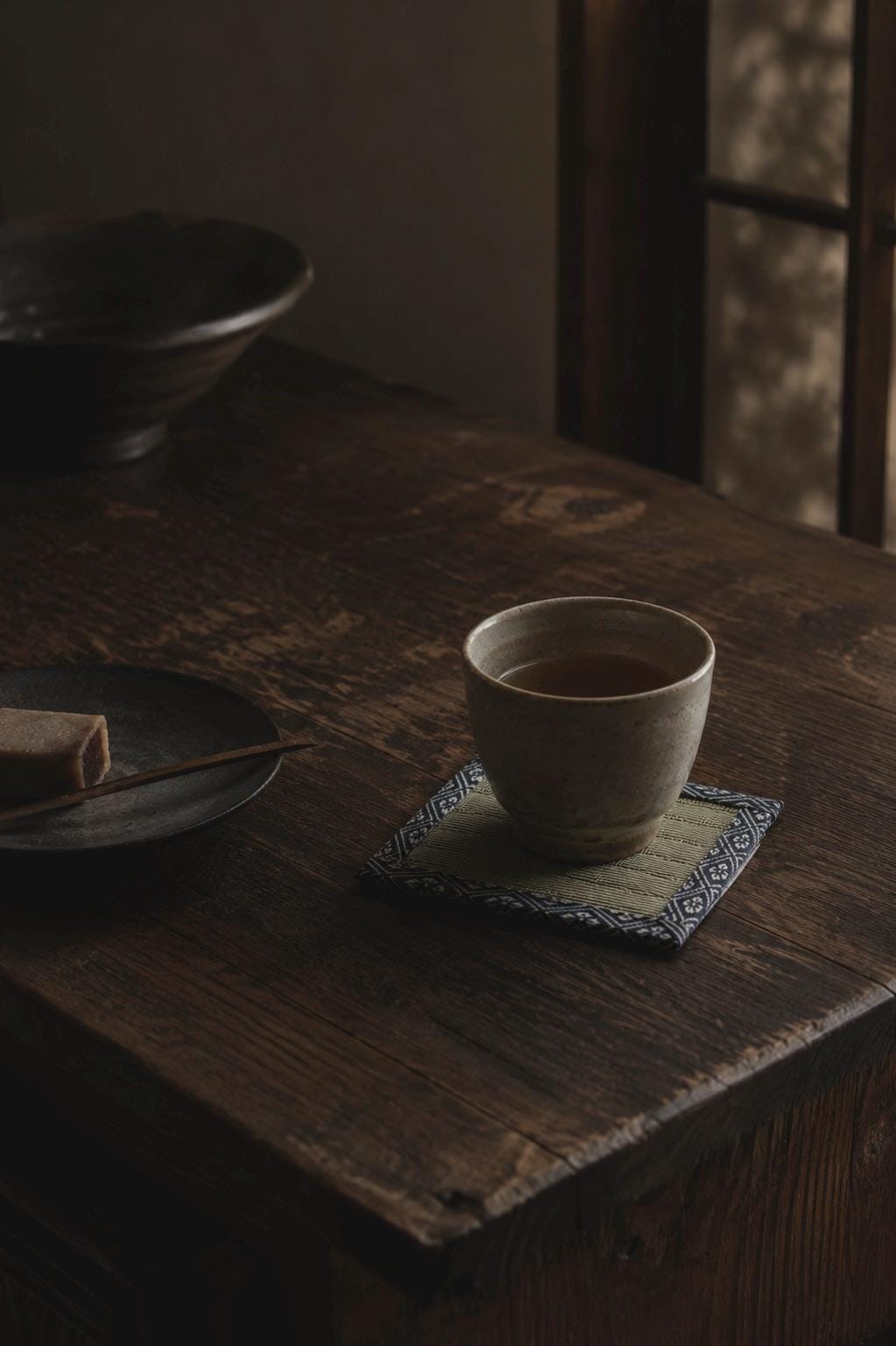 Japanese Tatami Coaster – Modern Washable Tatami Mat Drink Coaster – Minimal Japanese Tea Table Decor
