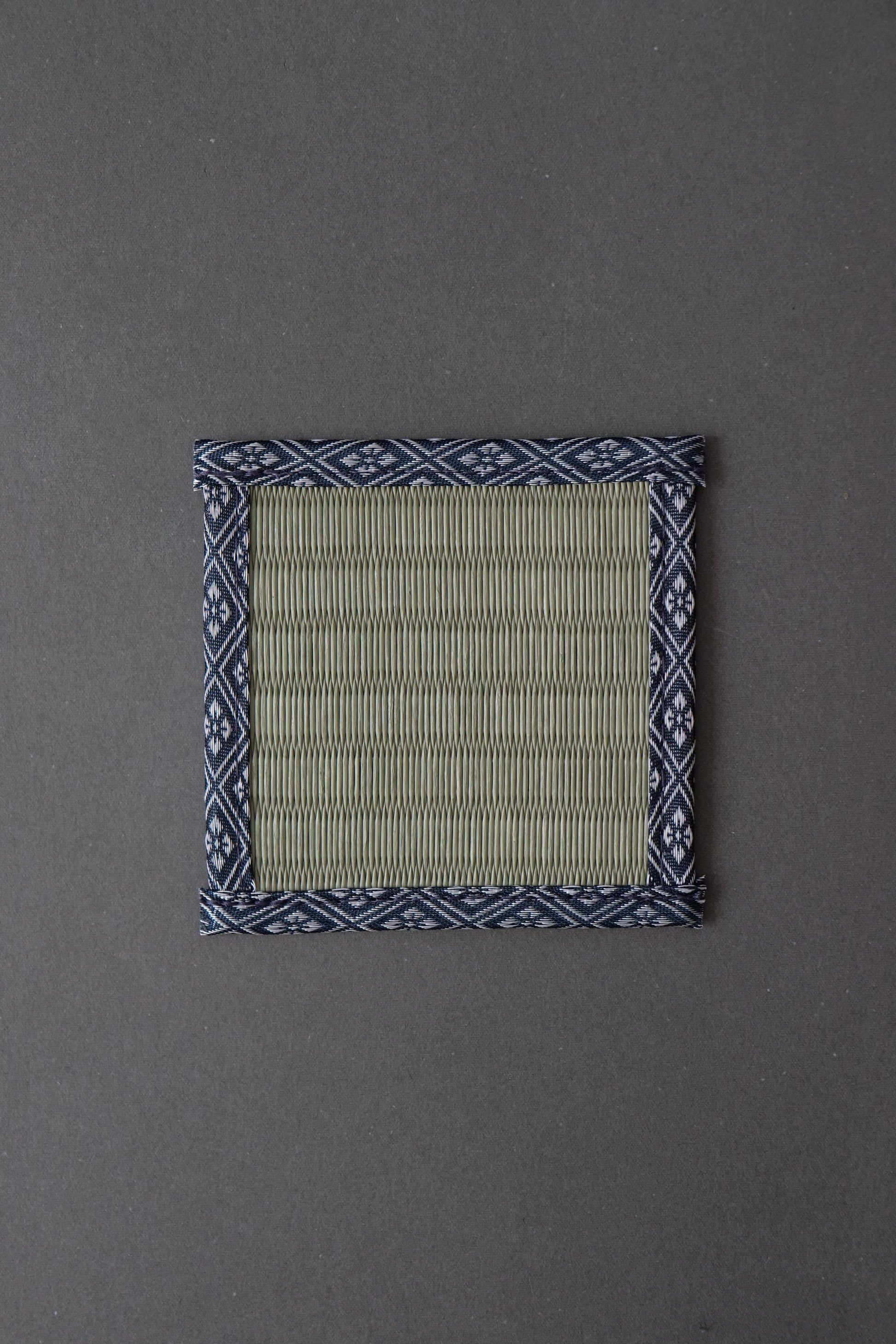 Japanese Tatami Coaster – Modern Washable Tatami Mat Drink Coaster – Minimal Japanese Tea Table Decor