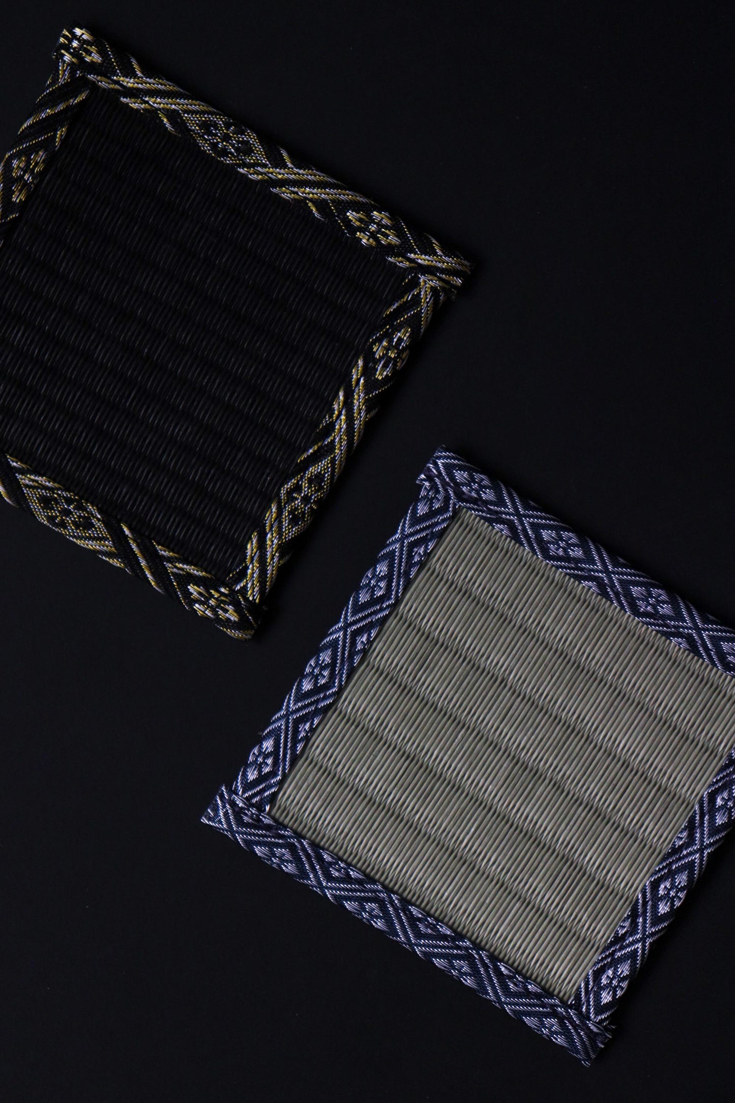 Japanese Tatami Coaster – Modern Washable Tatami Mat Drink Coaster – Minimal Japanese Tea Table Decor