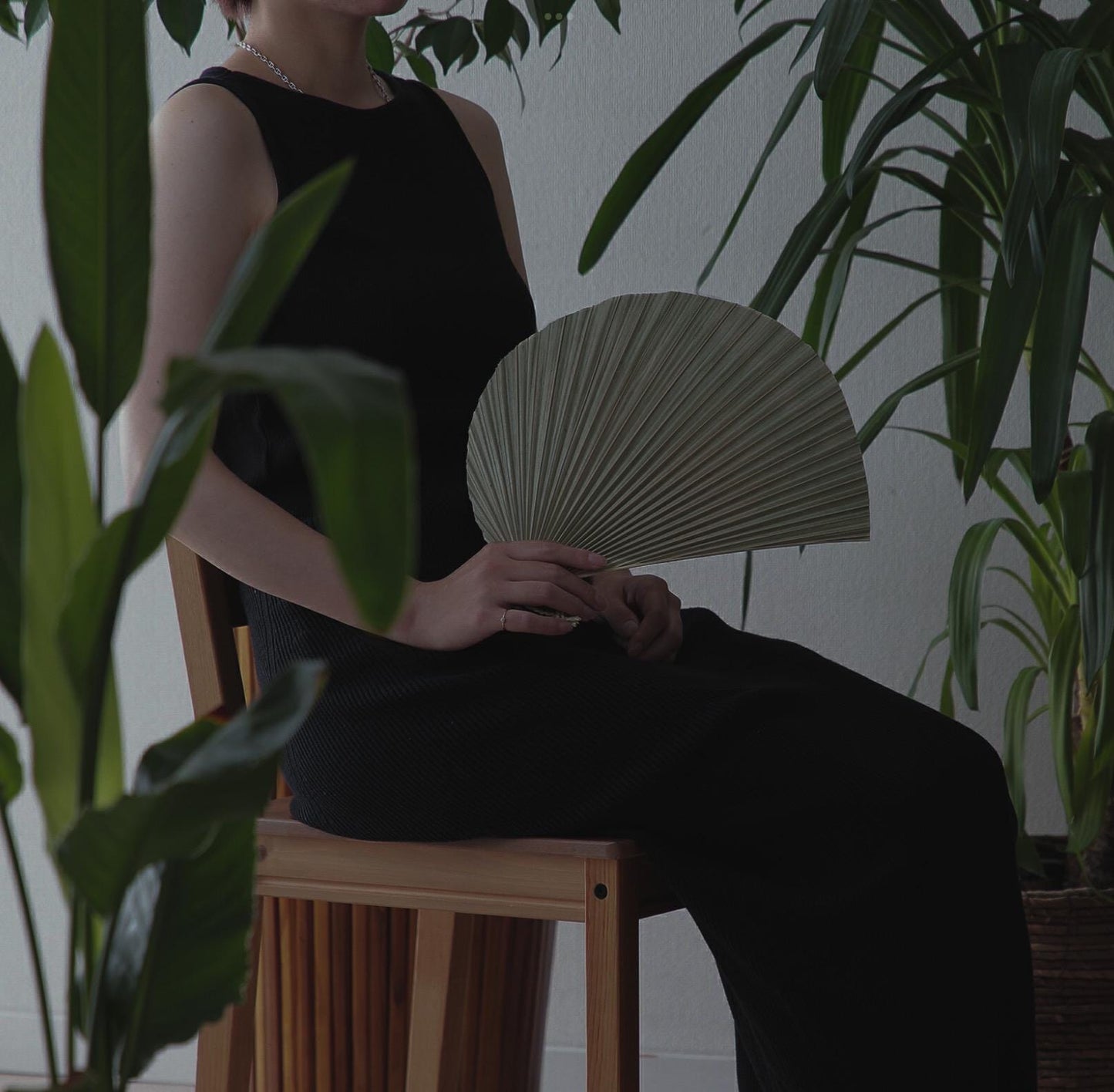 Japanese Kuba Palm Leaf Fan Wall Decor, Handmade Okinawan Folk Craft from Yonaguni Island, Natural Sculptural Object, Japandi Decor with box