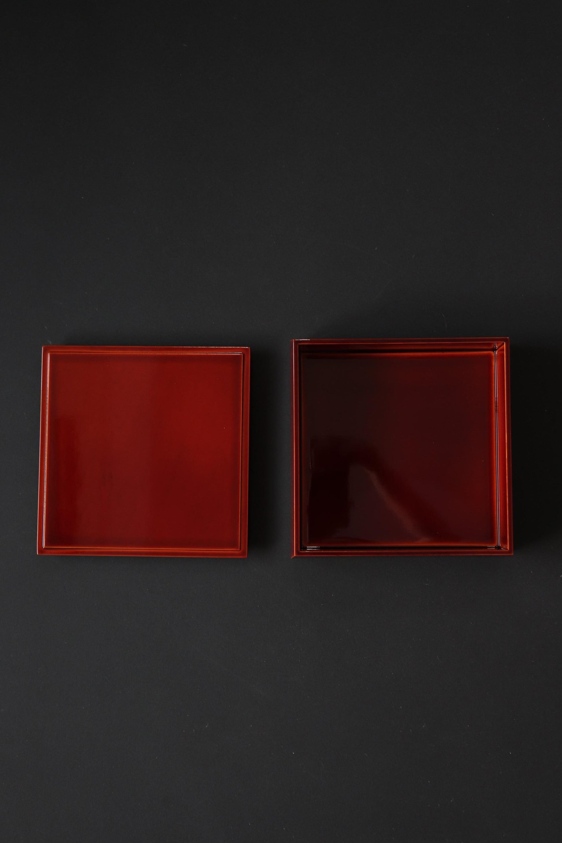 Unused Vintage Hida Takayama Shunkei Nuri Lacquer Box, Square Japanese Urushi Wagashi Container, Tea Ceremony Decor