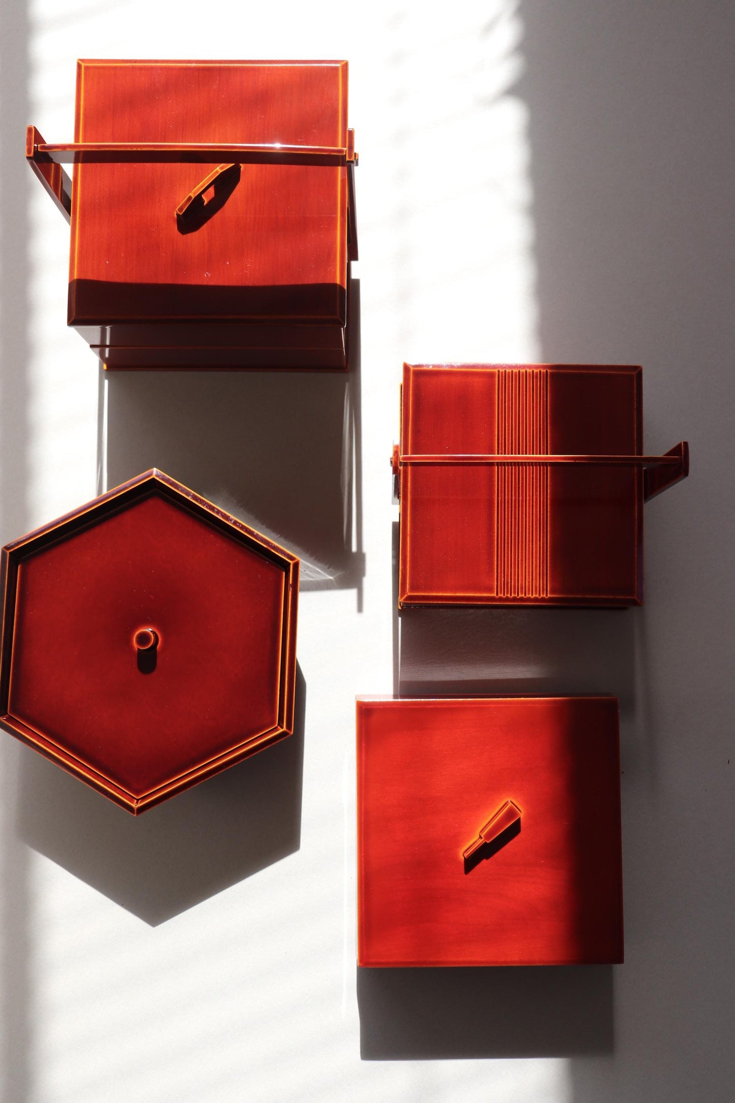 Unused Vintage Hida Takayama Shunkei Nuri Lacquer Box, Hexagonal Japanese Urushi Container, Wagashi Sweets Box, Tea Ceremony Decor