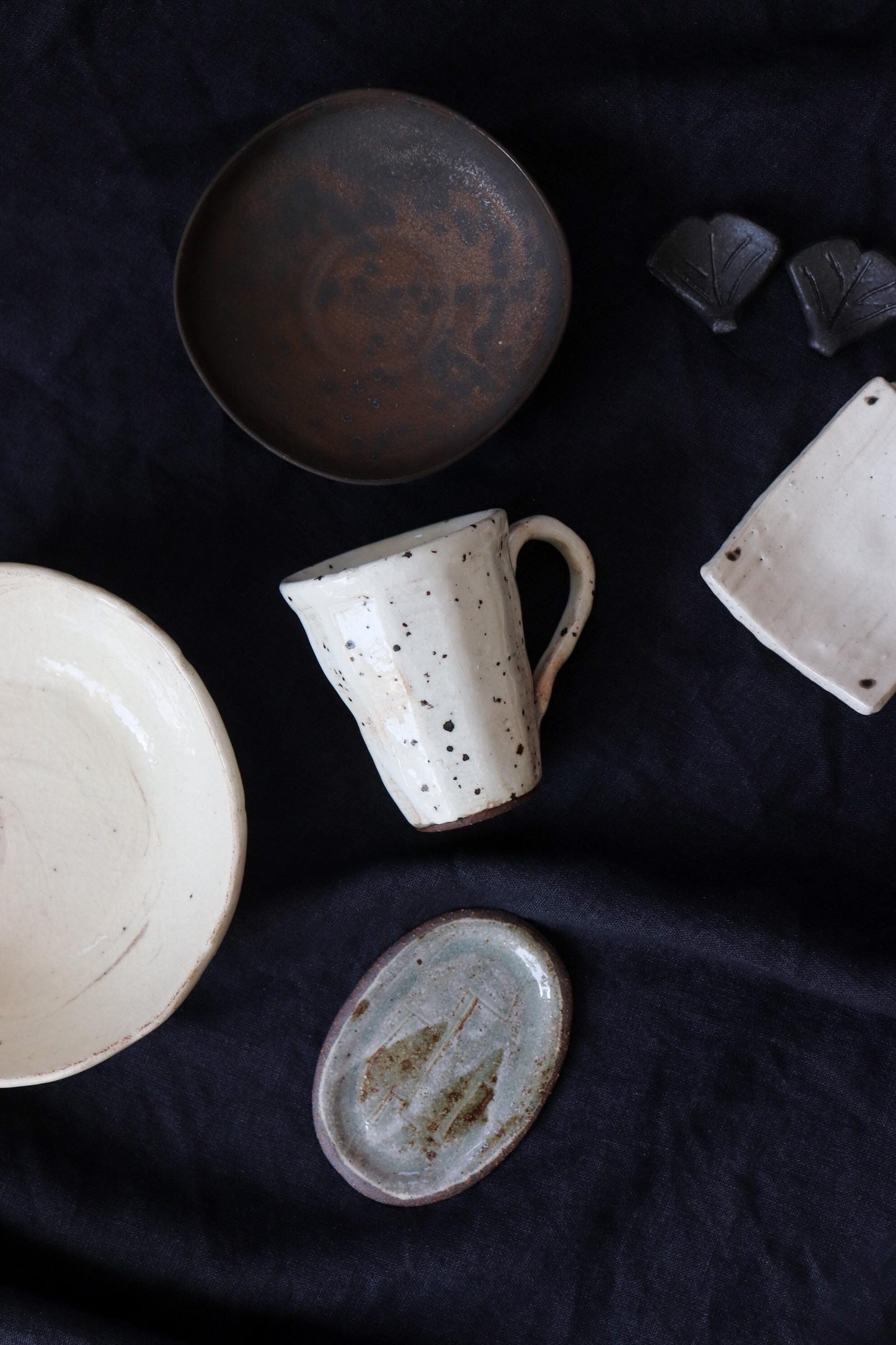 Japanese Handmade Ceramic Mug | White Speckled Pottery Cup | One of a Kind Artisan Coffee Mug | Made in Japan