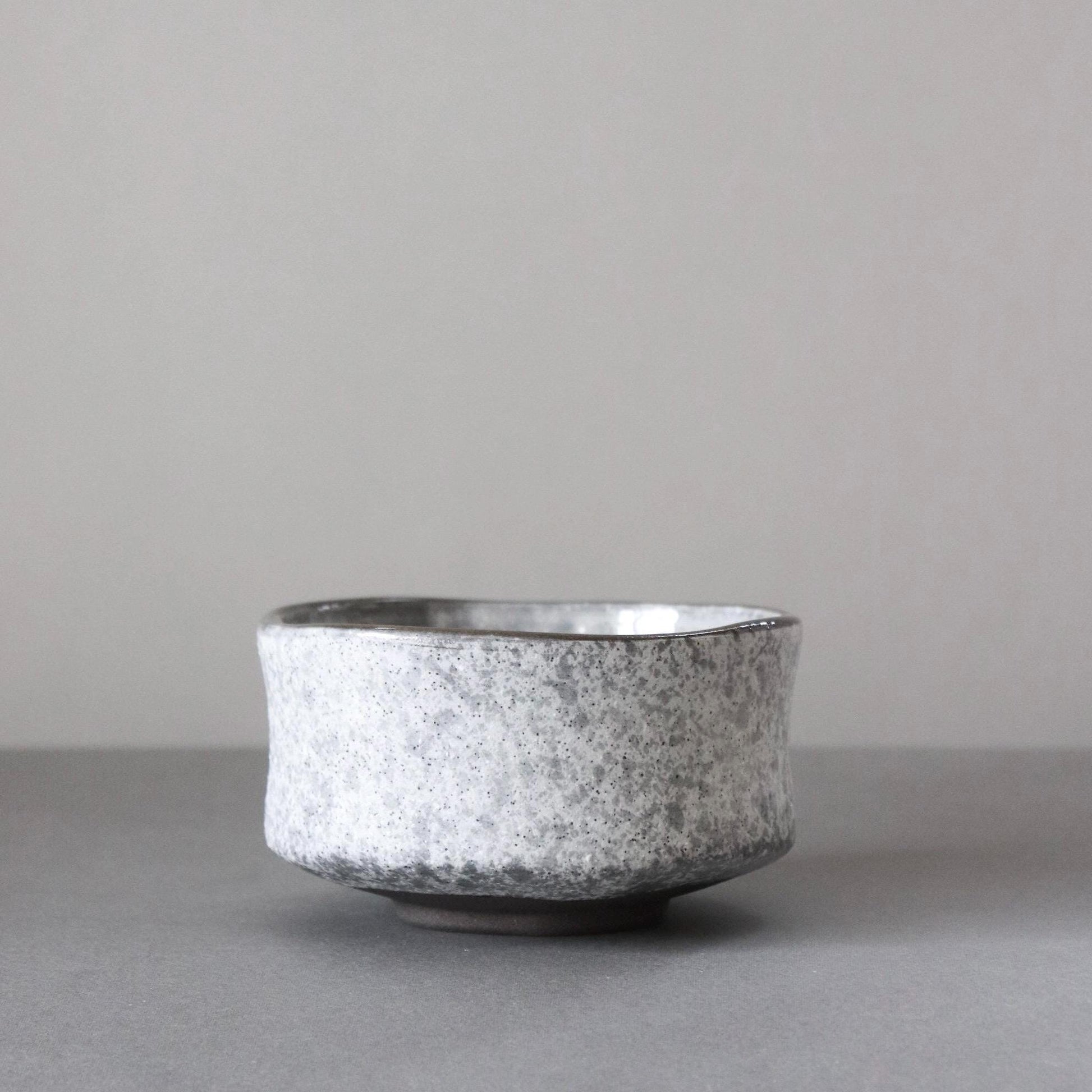 White Snowfield Matcha Bowl | Mino Ware Chawan | Japanese Tea Ceremony Bowl | Wabi Sabi Ceramic Bowl | Made in Japan