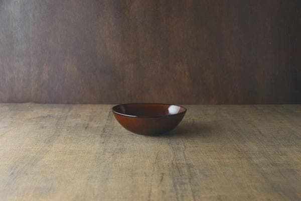 Japanese Shell Bowl Brown 14cm, Oda Pottery Clam Bowl, Japanese Mino Ware Serving Bowl, Tortoiseshell Glaze Ceramic Bowl