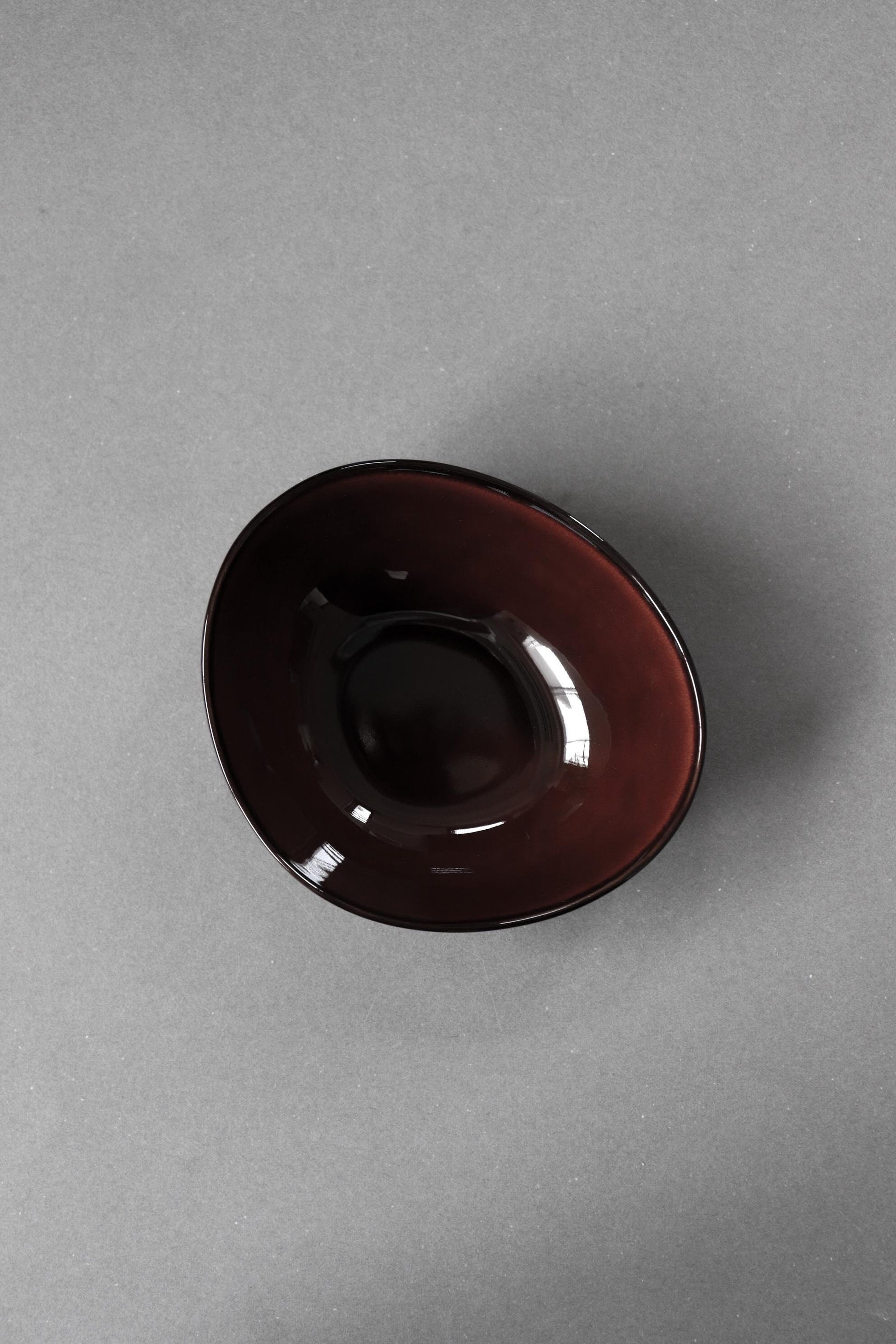 Japanese Shell Bowl Brown 14cm, Oda Pottery Clam Bowl, Japanese Mino Ware Serving Bowl, Tortoiseshell Glaze Ceramic Bowl