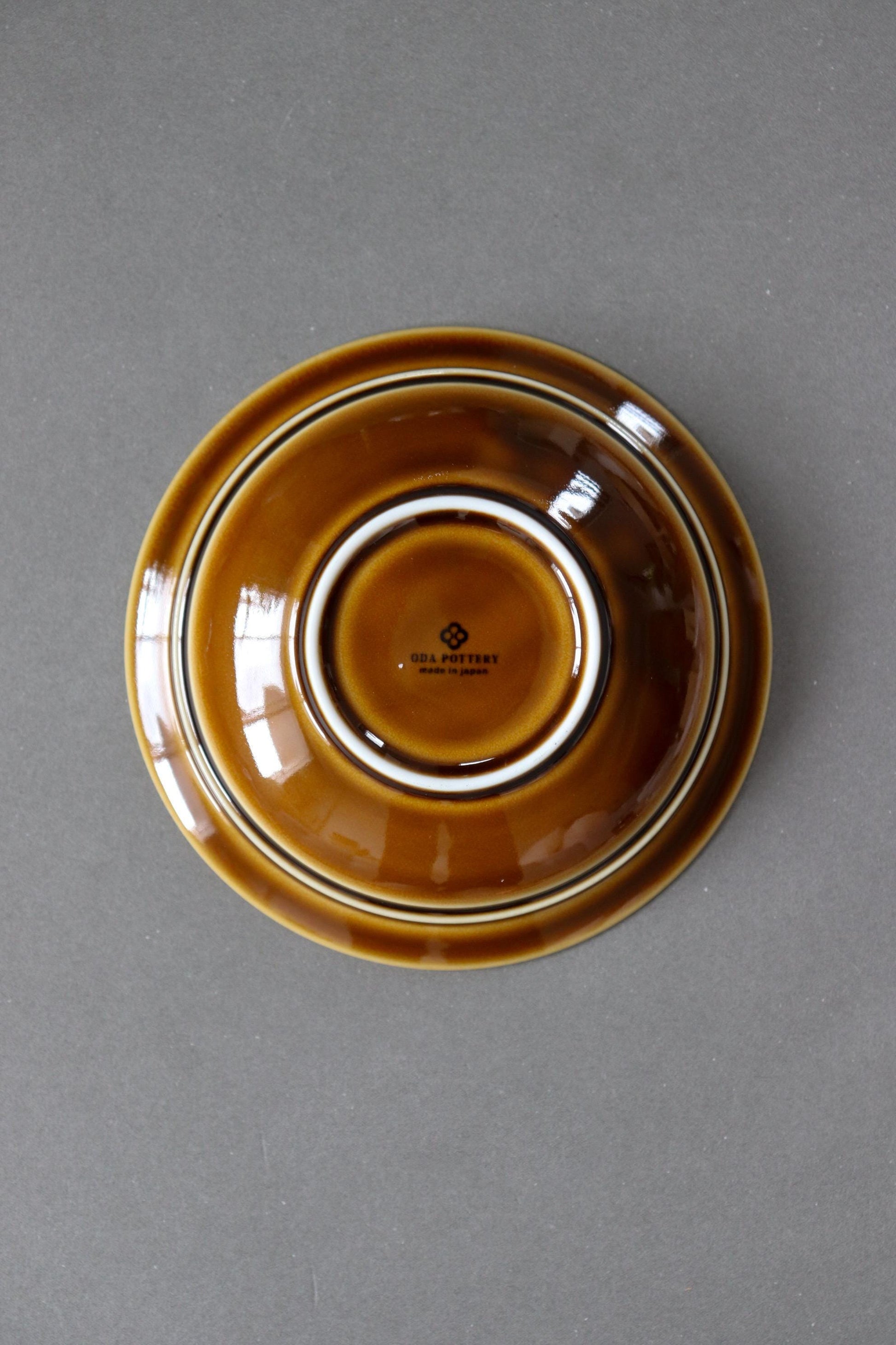 Japanese Caramel Bowl 17cm by ODA Pottery – Mino Ware Ceramic Serving Bowl, Modern Japanese Tableware, Microwave & Dishwasher Safe
