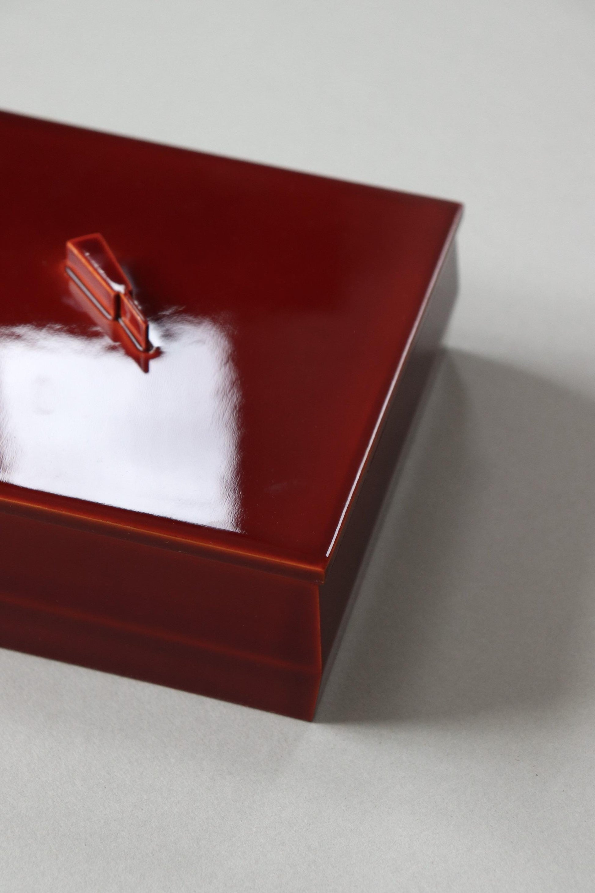 Unused Vintage Hida Takayama Shunkei Nuri Lacquer Box, Square Japanese Urushi Wagashi Container, Tea Ceremony Decor