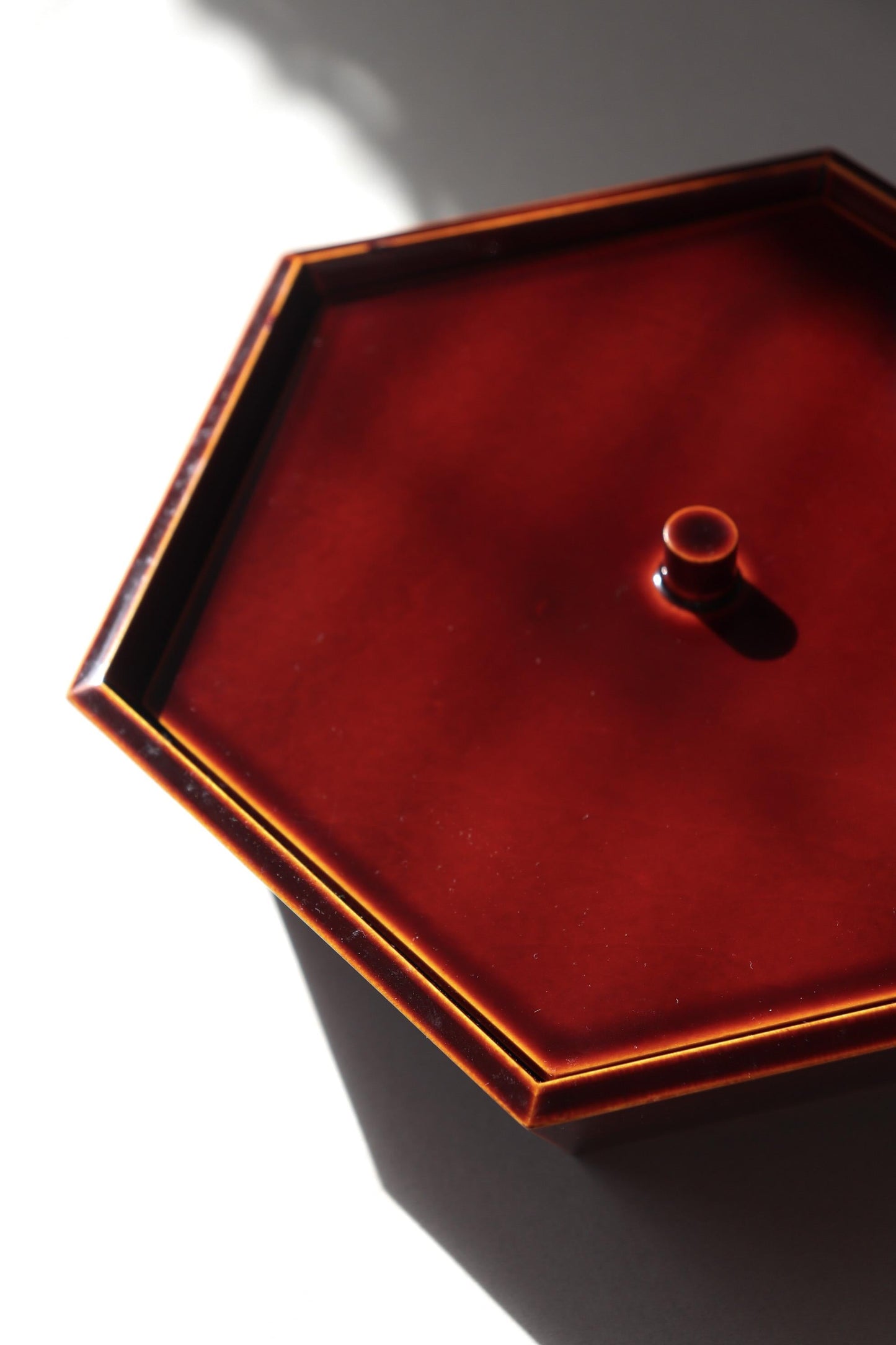 Unused Vintage Hida Takayama Shunkei Nuri Lacquer Box, Hexagonal Japanese Urushi Container, Wagashi Sweets Box, Tea Ceremony Decor