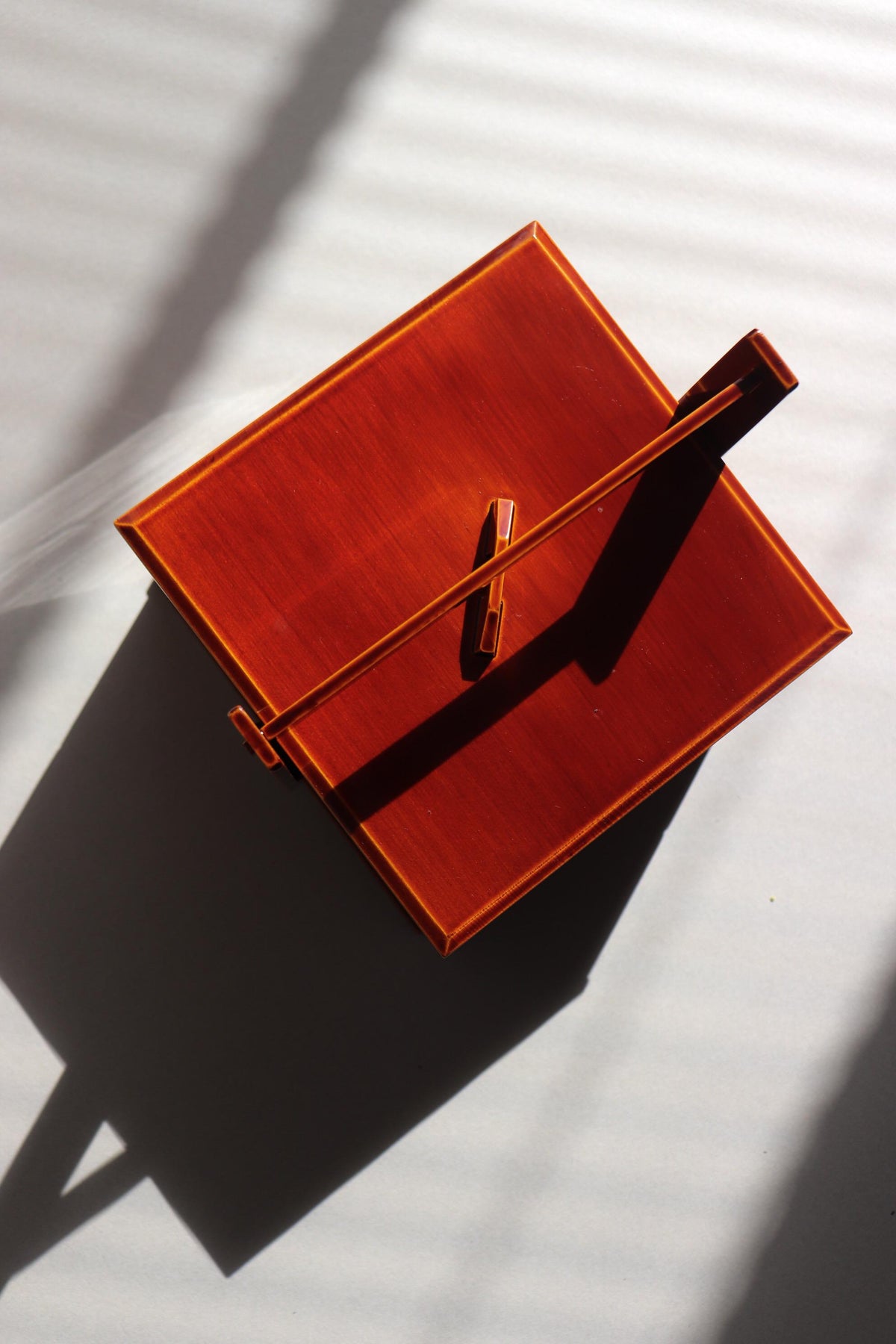 Unused Vintage Hida Takayama Shunkei Nuri Two Tier Lacquer Box, Japanese Urushi Jubako with Handle, Tea Ceremony Decor