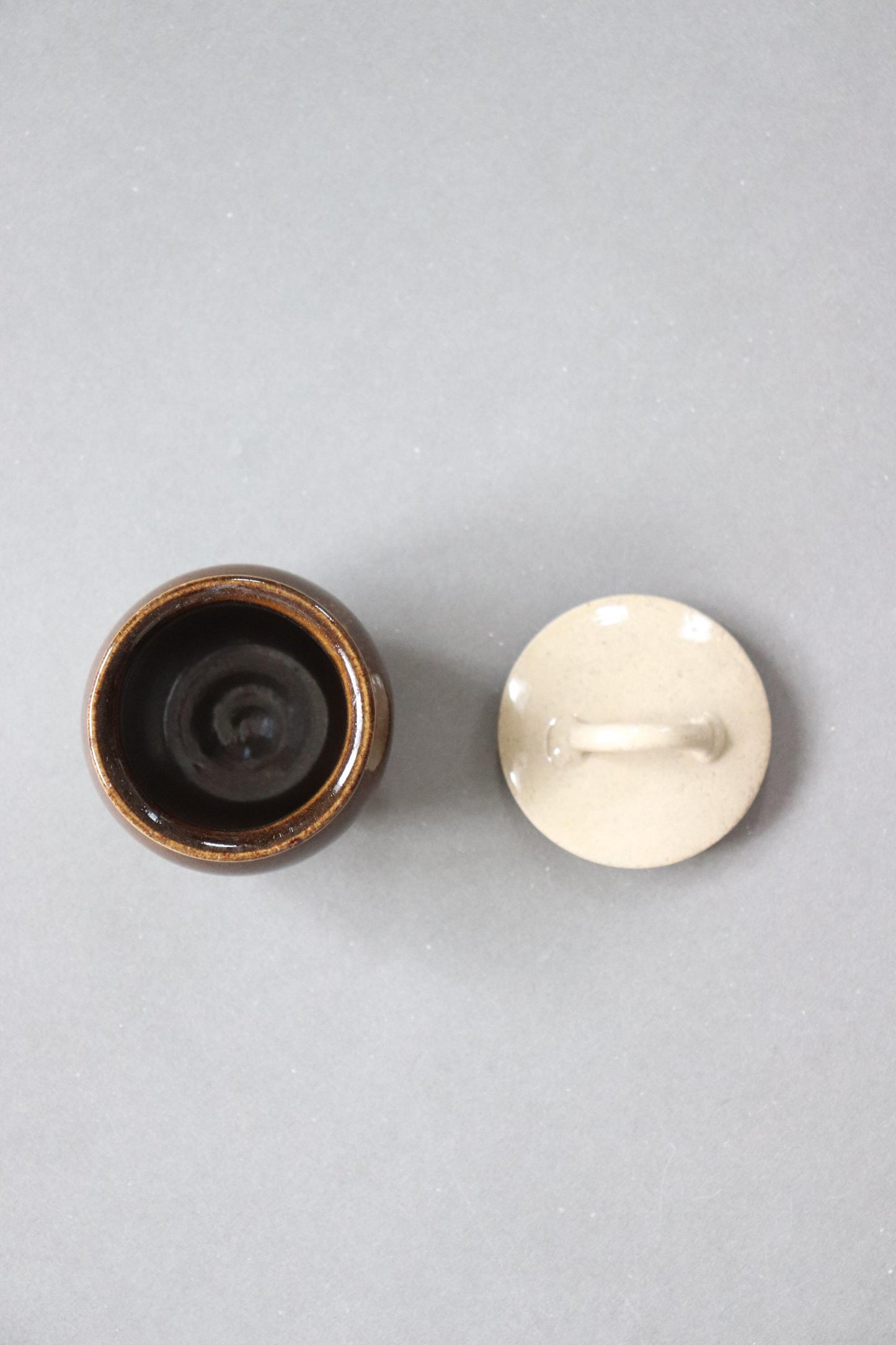 Handmade Mashiko Ware Mini Ceramic Jar with Lid, Japanese Stoneware Salt Cellar, Sugar Jar, Small Pickle Pot, Condiment Container
