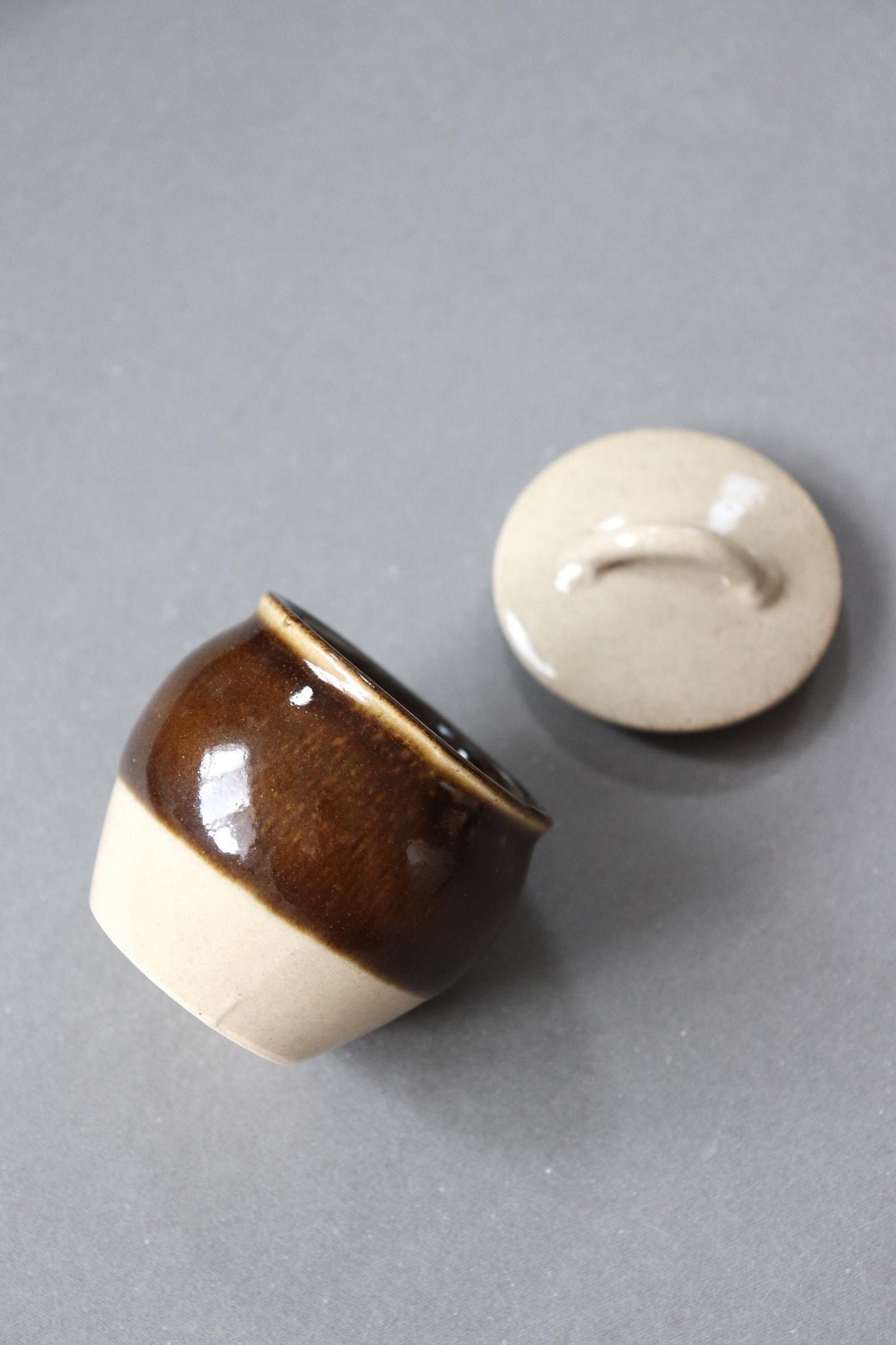 Handmade Mashiko Ware Mini Ceramic Jar with Lid, Japanese Stoneware Salt Cellar, Sugar Jar, Small Pickle Pot, Condiment Container