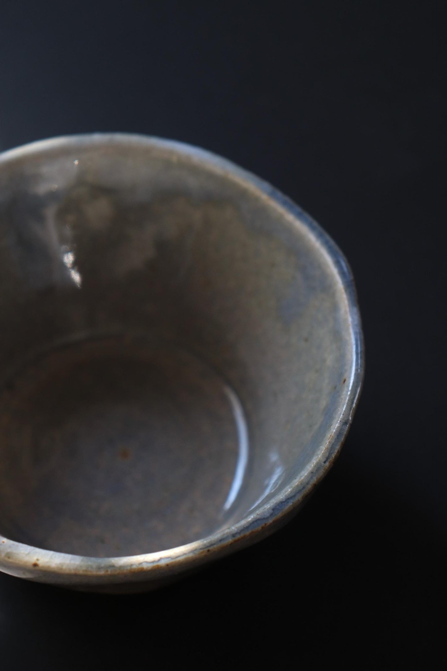 One-of-a-Kind Japanese Ceramic Kobachi Bowl | Handmade Numa Blue Small Bowl | Wabi Sabi Pottery Dish | Made in Japan | 180ml