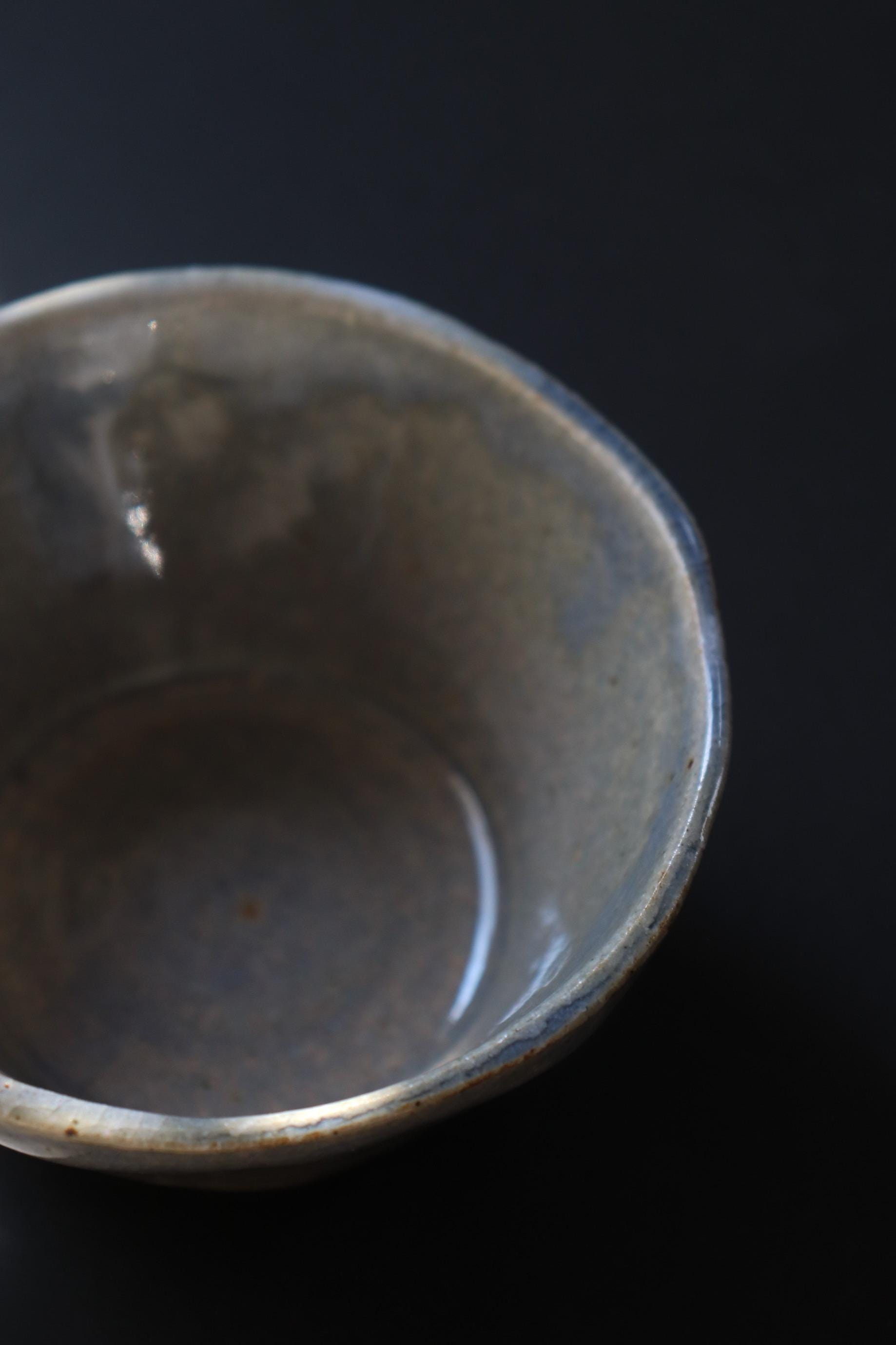 One-of-a-Kind Japanese Ceramic Kobachi Bowl | Handmade Numa Blue Small Bowl | Wabi Sabi Pottery Dish | Made in Japan | 180ml