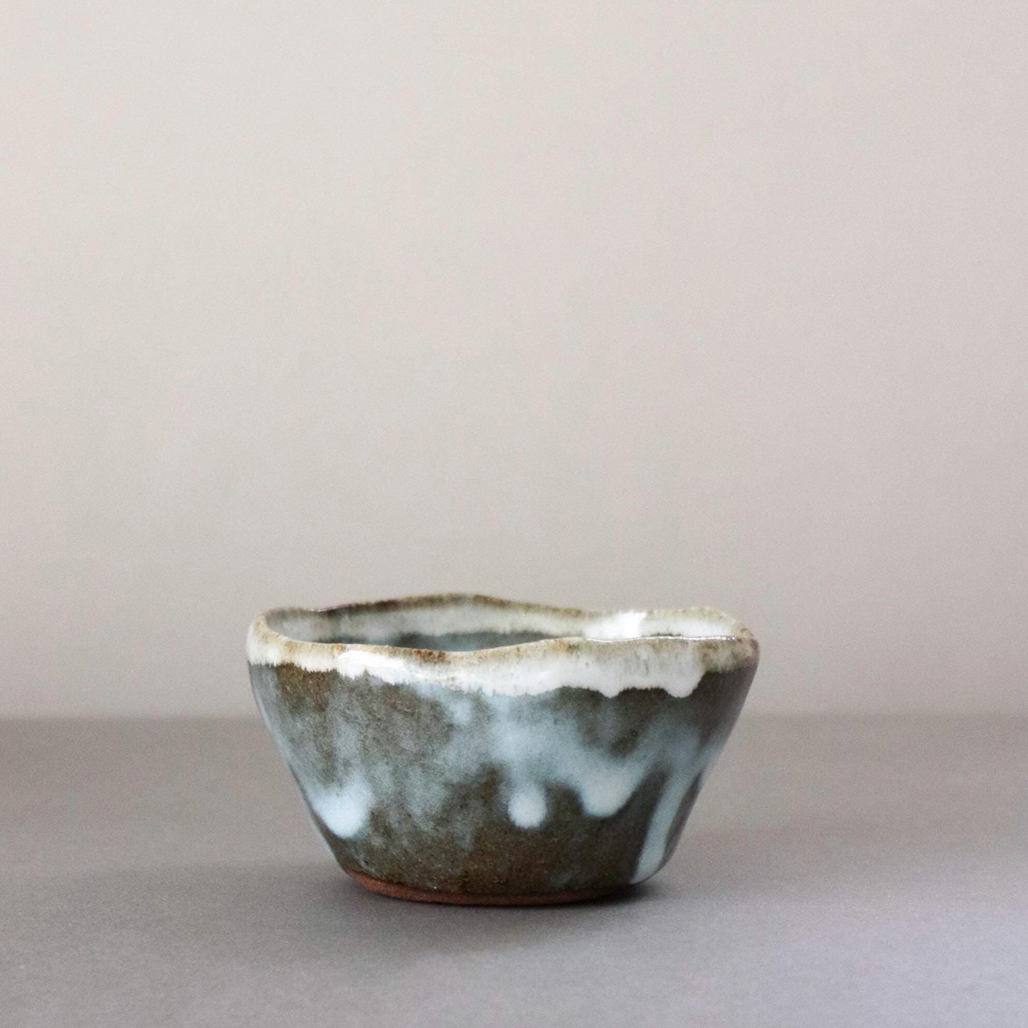 One-of-a-Kind Japanese Ceramic Kobachi Bowl | Handmade Ozone Pottery Bowl | Snow Glaze Artisan Bowl | Wabi Sabi Serving Dish | Made in Japan