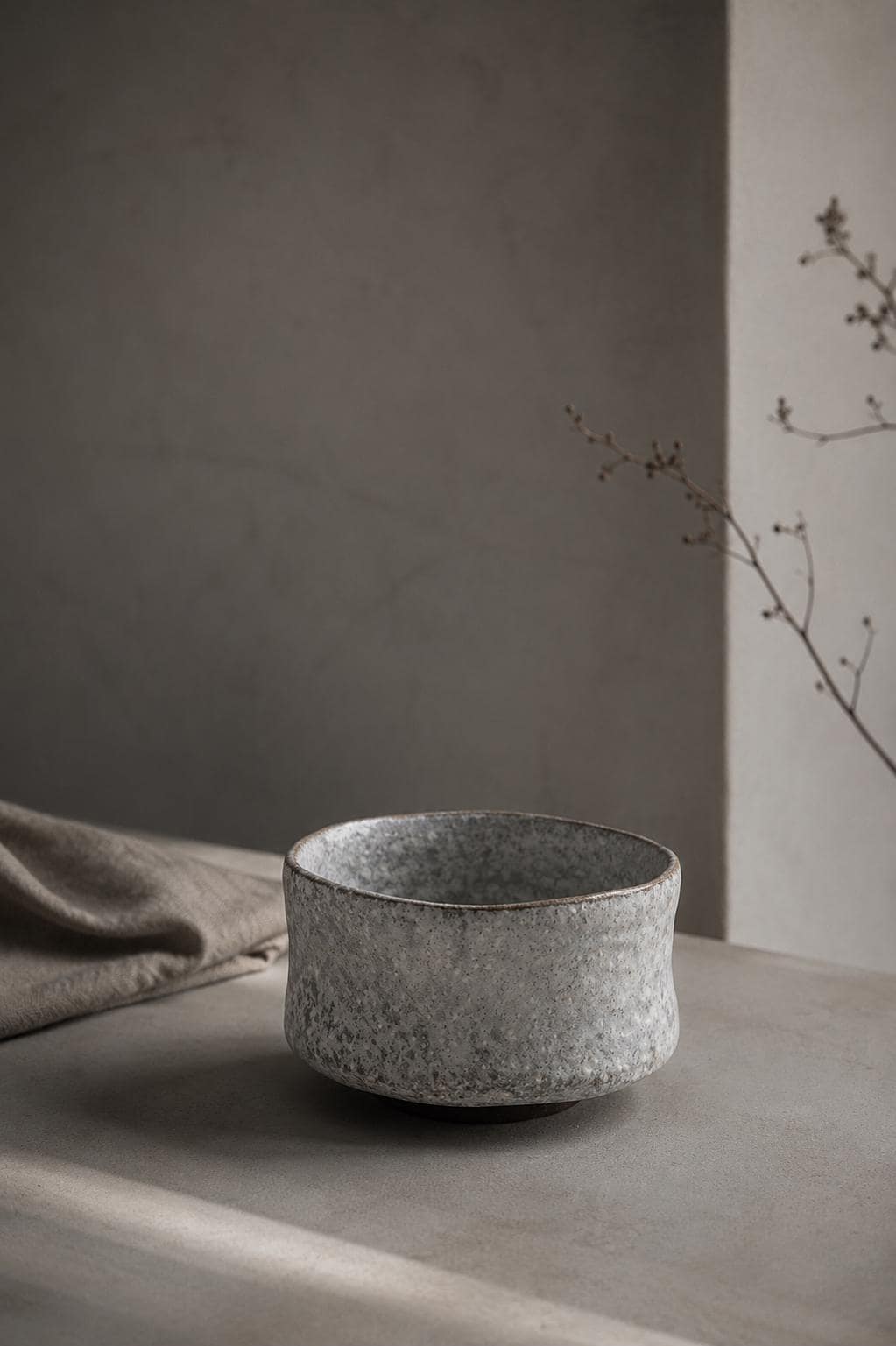 White Snowfield Matcha Bowl | Mino Ware Chawan | Japanese Tea Ceremony Bowl | Wabi Sabi Ceramic Bowl | Made in Japan