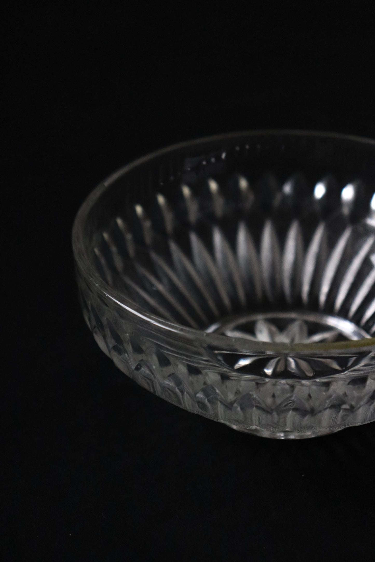 Vintage Glass Collection No.009 – Japanese Vintage Glass Bowl, Frosted Faceted Glass Object, Sculptural Glass Vessel, Decorative Fruit Bowl
