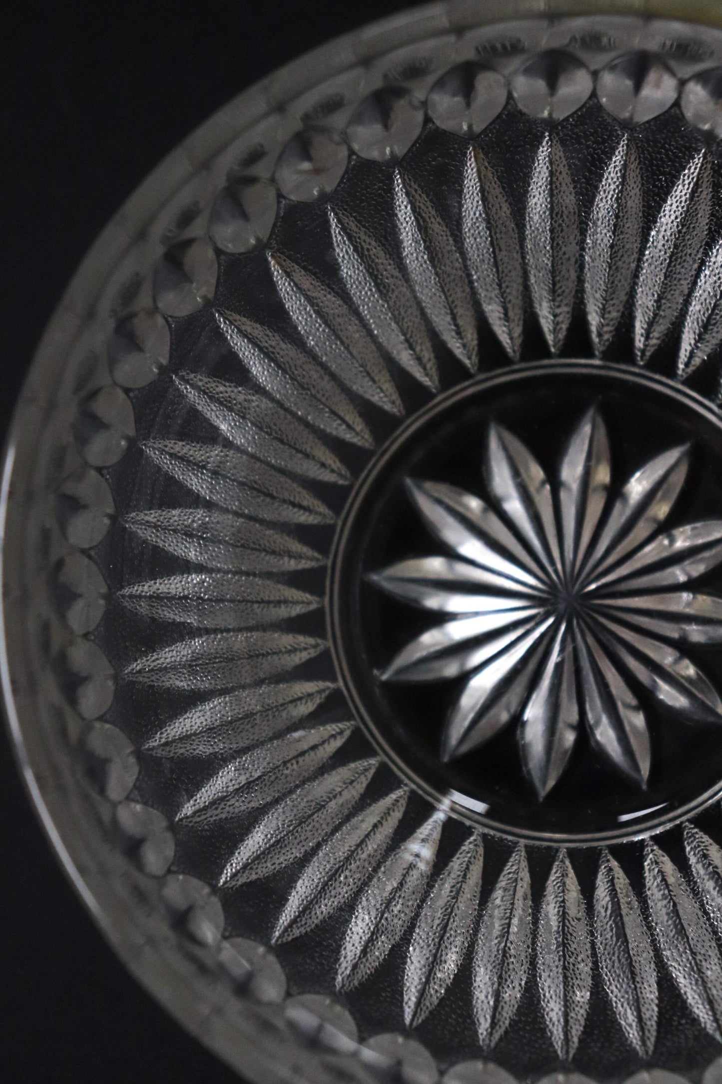 Vintage Glass Collection No.009 – Japanese Vintage Glass Bowl, Frosted Faceted Glass Object, Sculptural Glass Vessel, Decorative Fruit Bowl