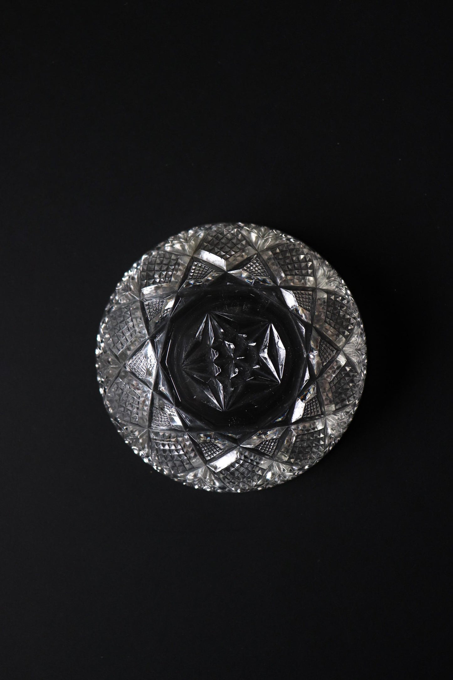 Vintage Glass Collection No.005 – Japanese Vintage Glass Bowl, Faceted Glass Object, Sculptural Dessert Bowl, Decorative Glass Vessel
