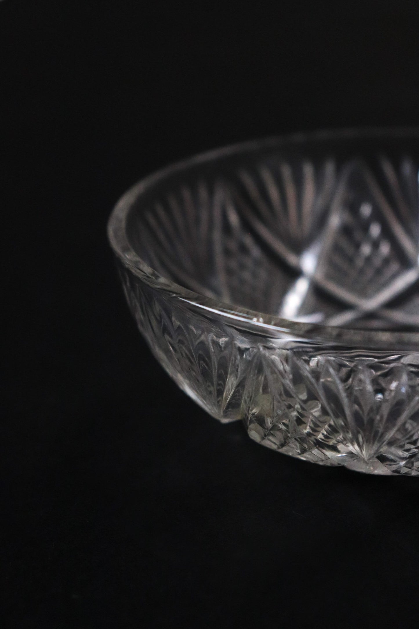 Vintage Glass Collection No.005 – Japanese Vintage Glass Bowl, Faceted Glass Object, Sculptural Dessert Bowl, Decorative Glass Vessel