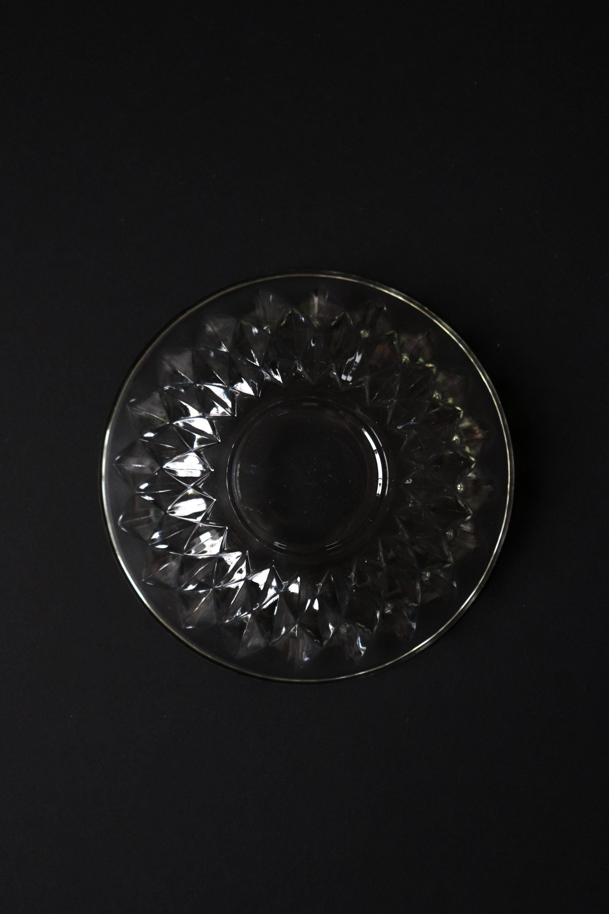 Vintage Glass Collection No.008 – Japanese Vintage Glass Bowl, Faceted Glass Object, Sculptural Glass Dish, Decorative Glass Vessel