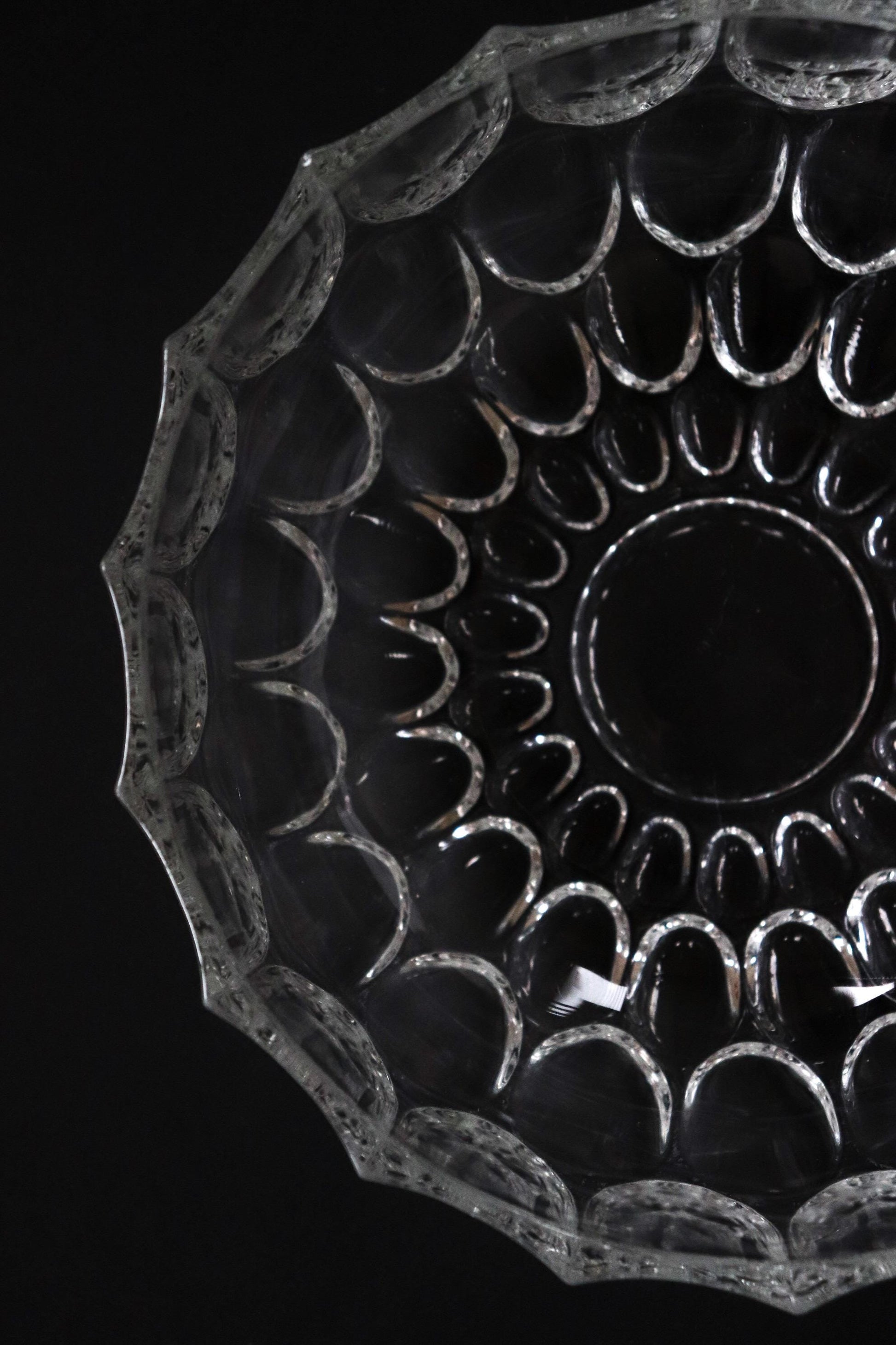 Vintage Glass Collection No.003 – Japanese Vintage Glass Centerpiece Bowl, Sculptural Glass Object, Large Decorative Glass Vessel