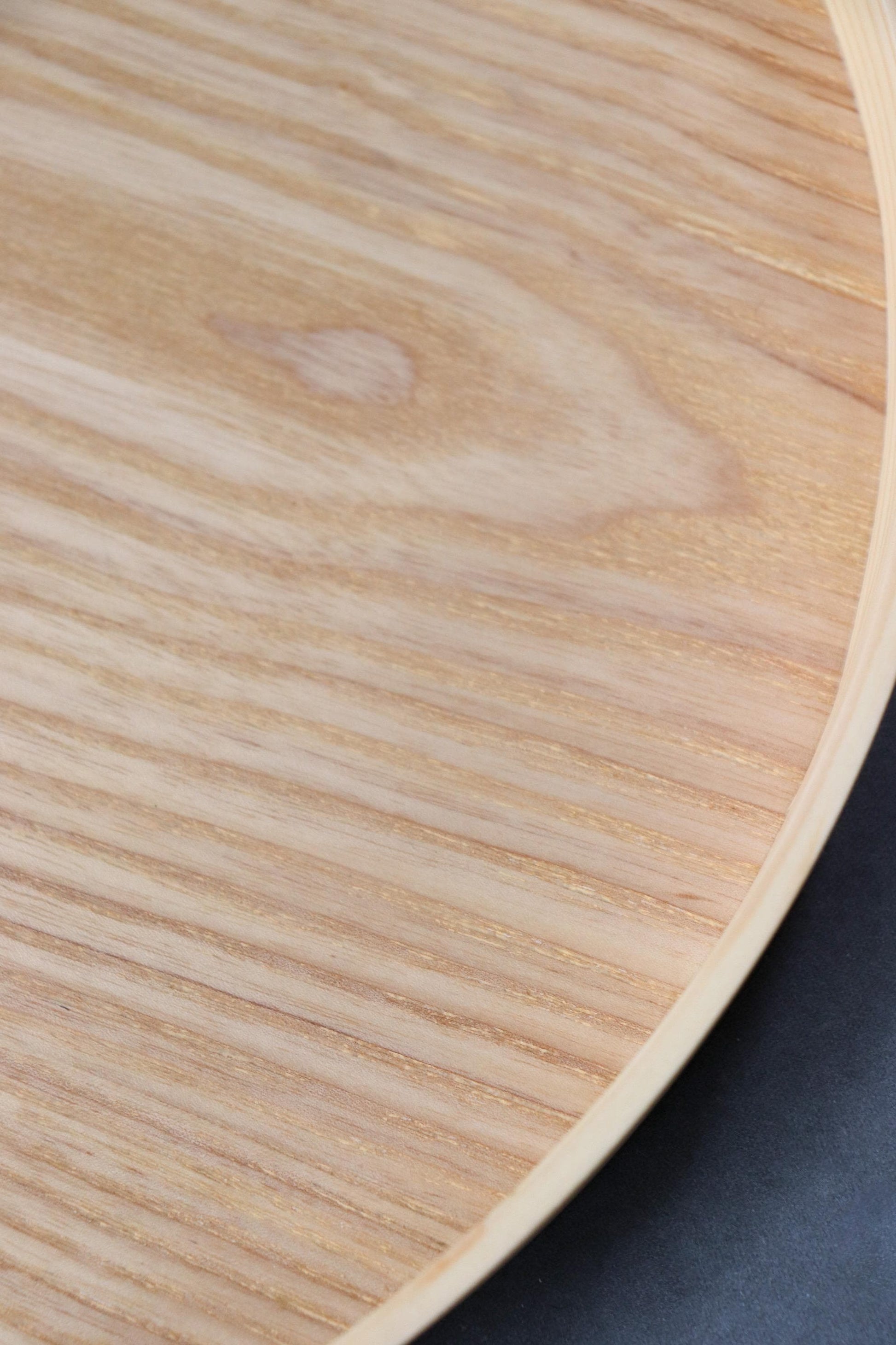 Japanese Kishu Wooden Round Tray | Shiraki Wappa Tray 30cm | Natural Wood Serving Tray | Made in Japan | Minimal Tea and Dining Tray