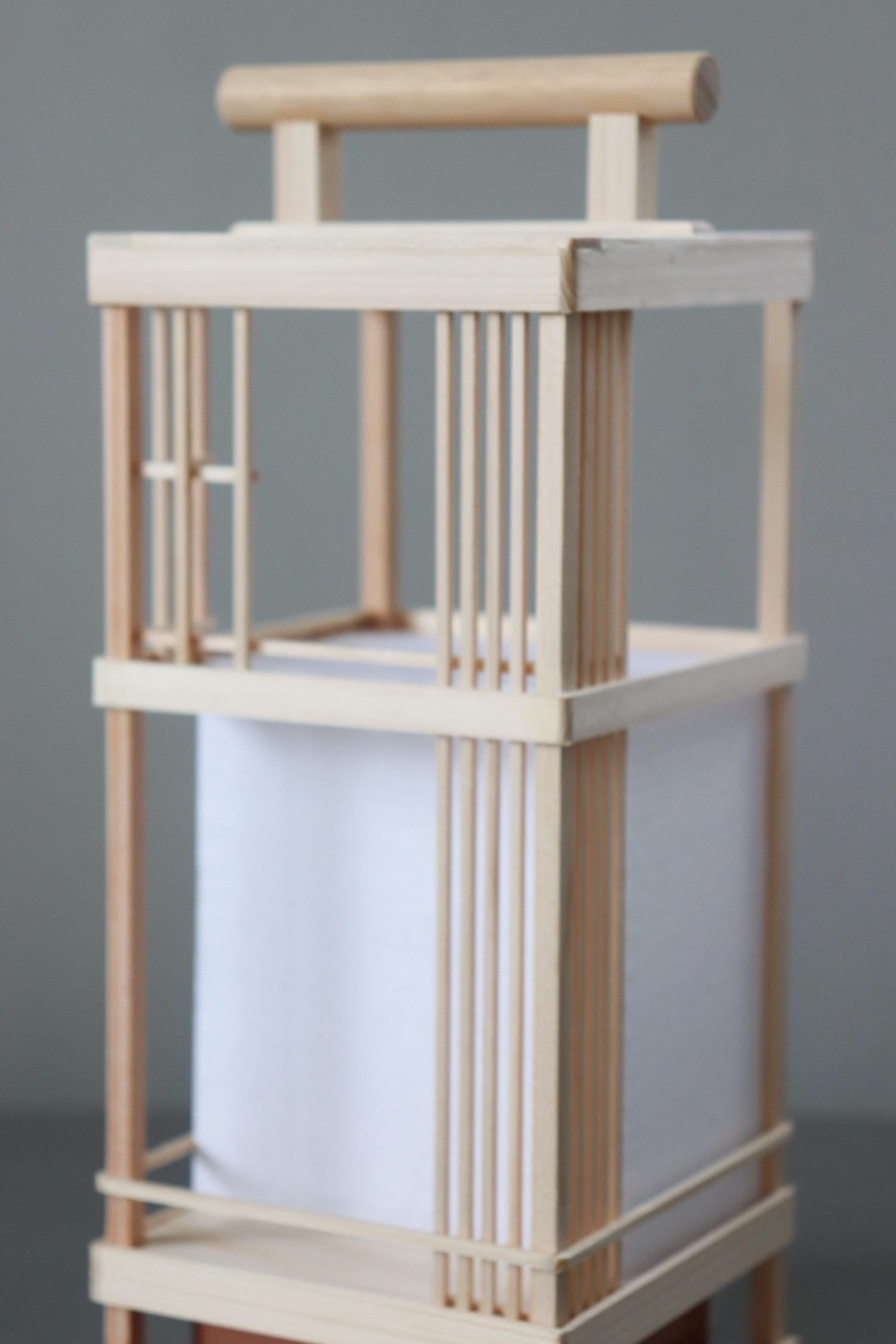 Japanese Hinoki & Washi Lantern Lamp | Limited Artisan Piece | Motion Sensor LED Light | Handmade Wooden Lantern | Made in Japan