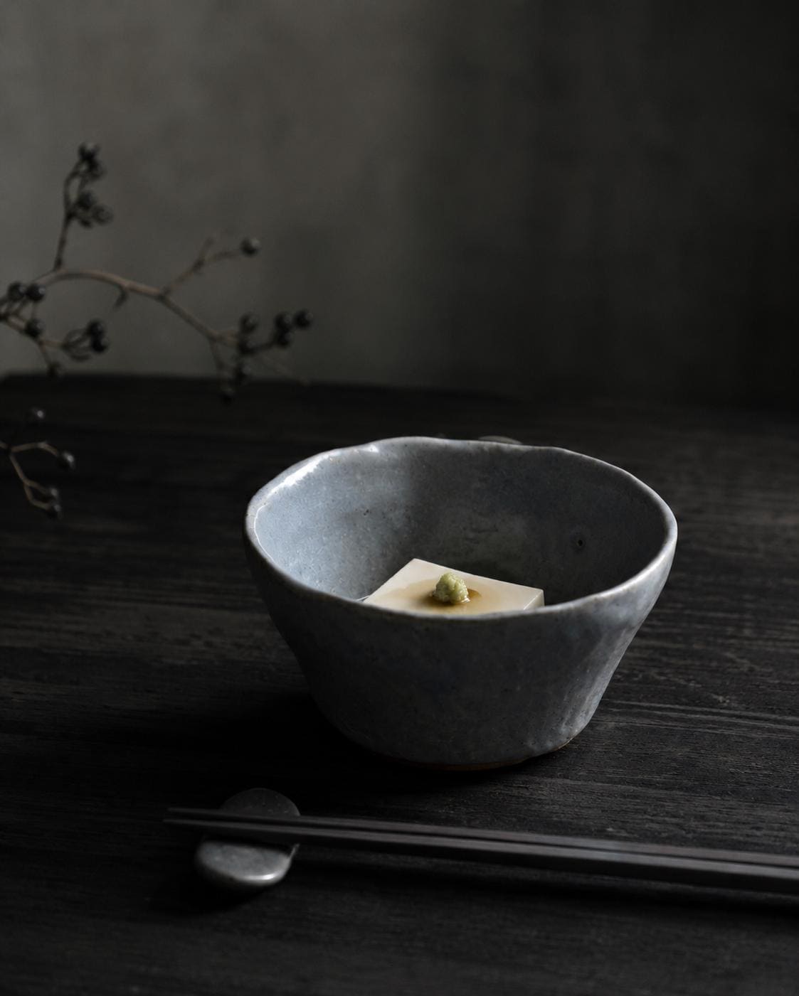 One-of-a-Kind Japanese Ceramic Kobachi Bowl | Handmade Numa Blue Small Bowl | Wabi Sabi Pottery Dish | Made in Japan | 180ml