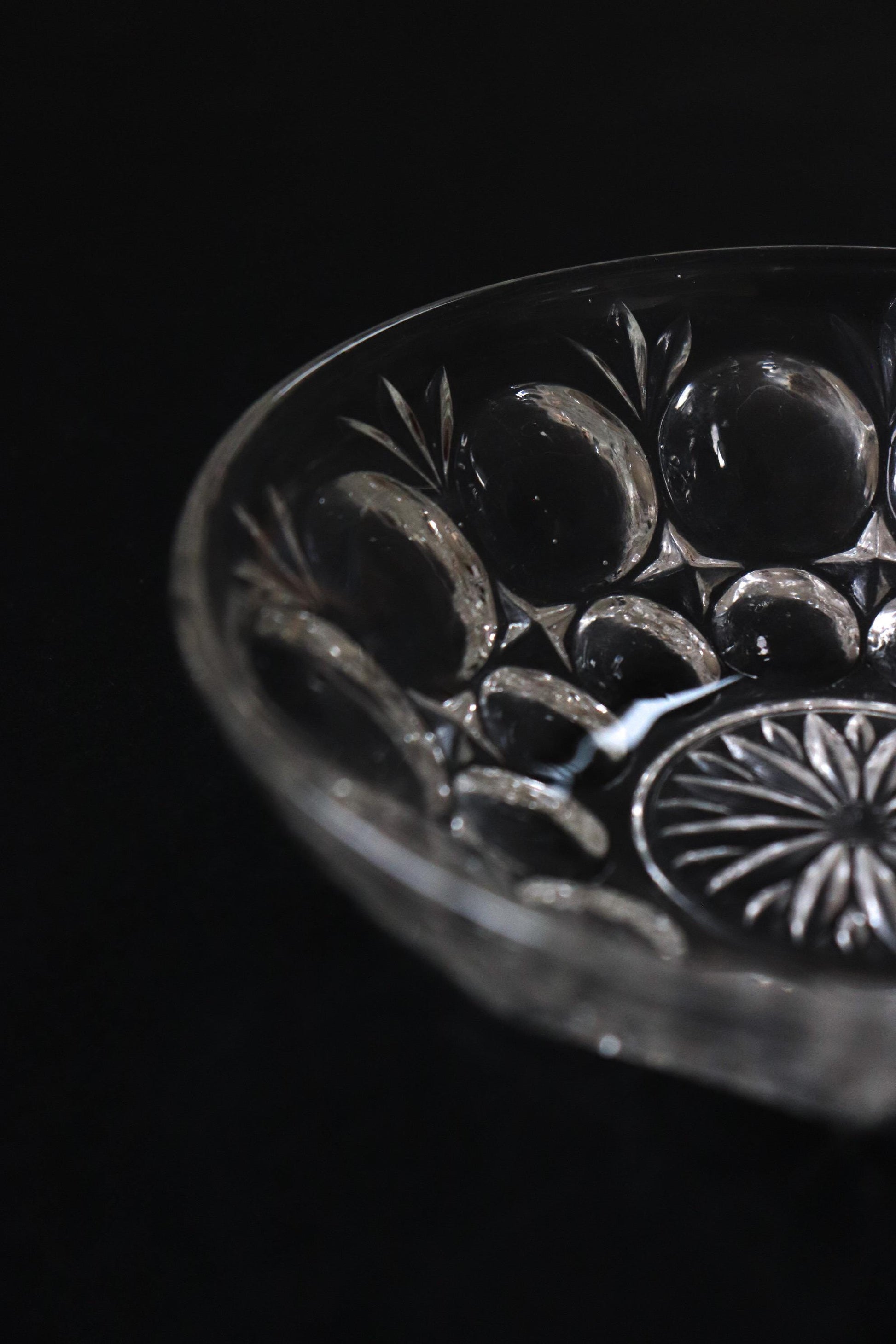 Vintage Glass Collection No.006 – Japanese Vintage Glass Bowl, Sculptural Glass Object, Pressed Glass Dessert Bowl, Decorative Glass Vessel