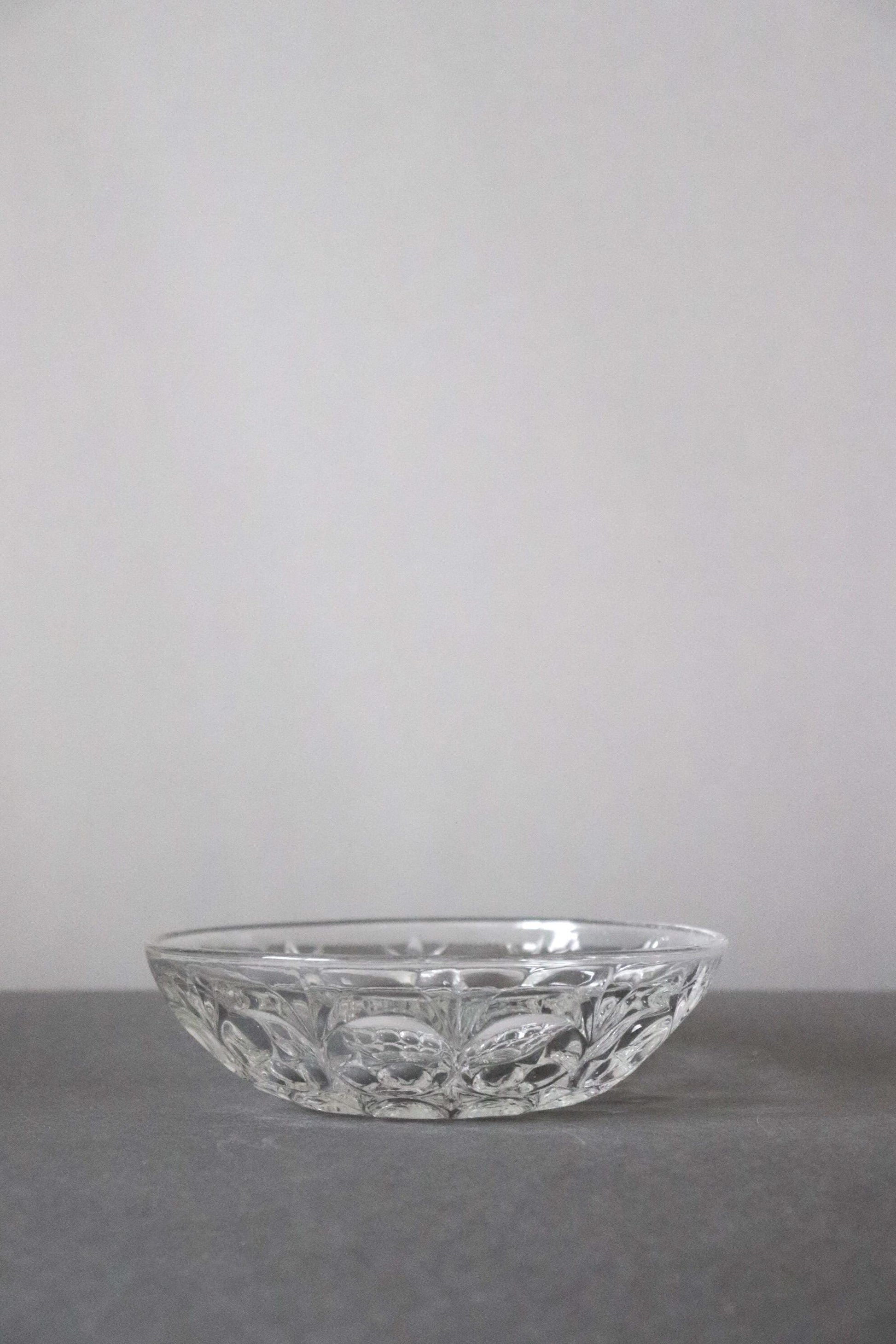 Vintage Glass Collection No.008 – Japanese Vintage Glass Bowl, Faceted Glass Object, Sculptural Glass Dish, Decorative Glass Vessel