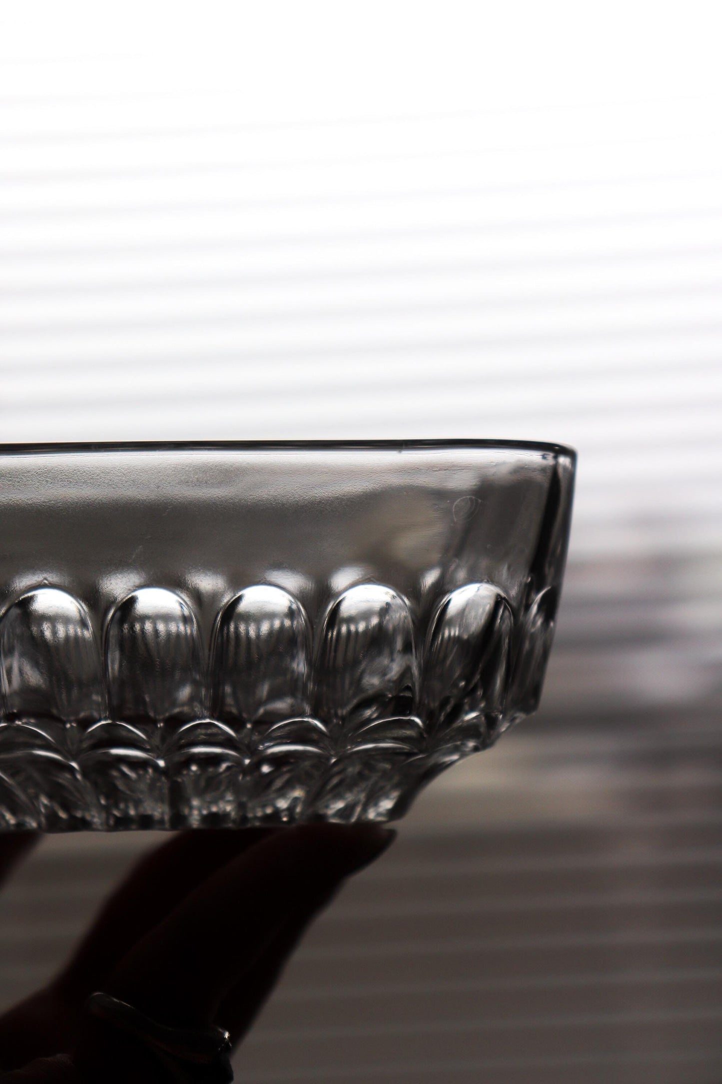 Vintage Glass Collection No.007 – Japanese Vintage Crystal Glass Bowl, Sculptural Glass Object, Square Glass Vessel, Decorative Glass Bowl