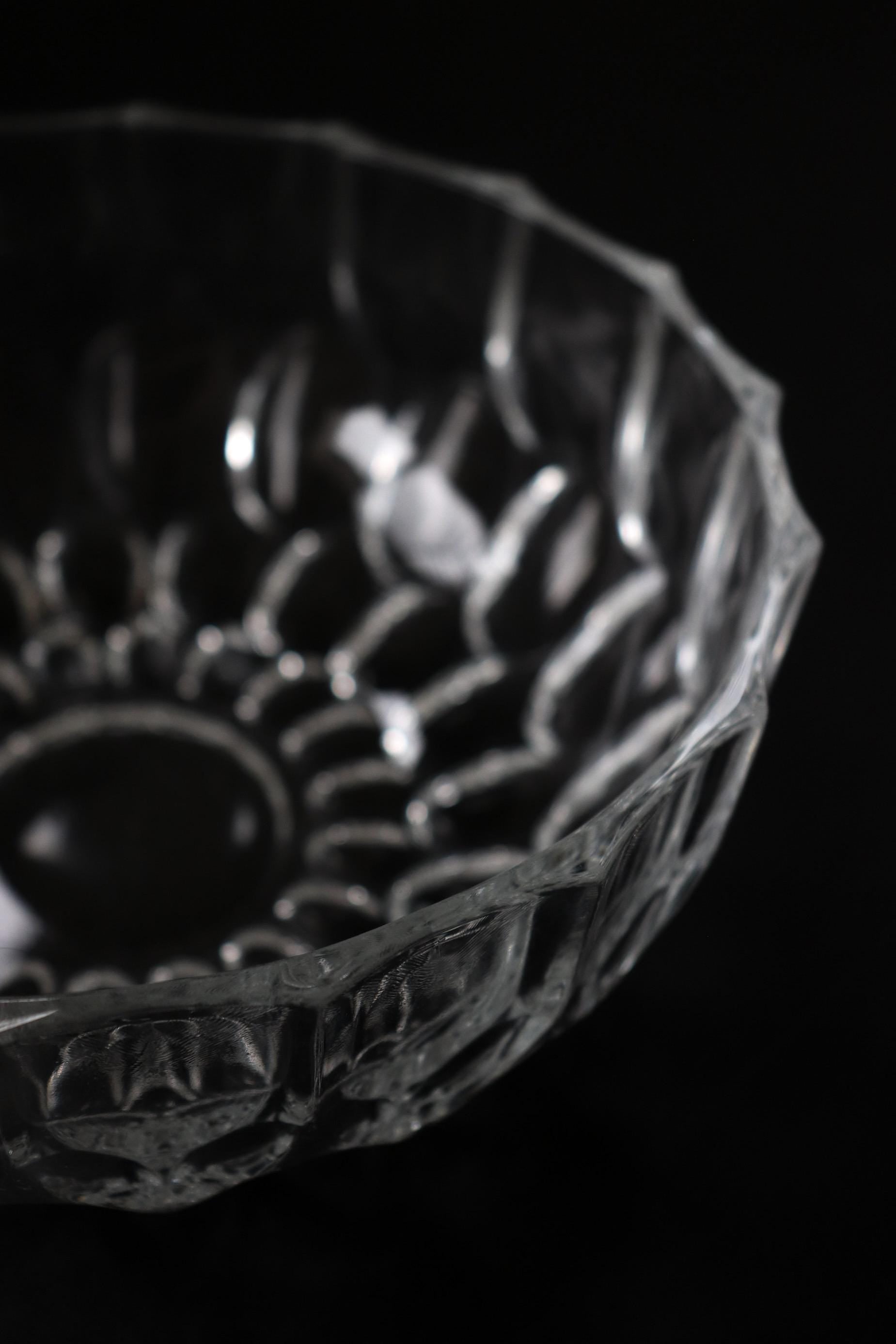 Vintage Glass Collection No.003 – Japanese Vintage Glass Centerpiece Bowl, Sculptural Glass Object, Large Decorative Glass Vessel