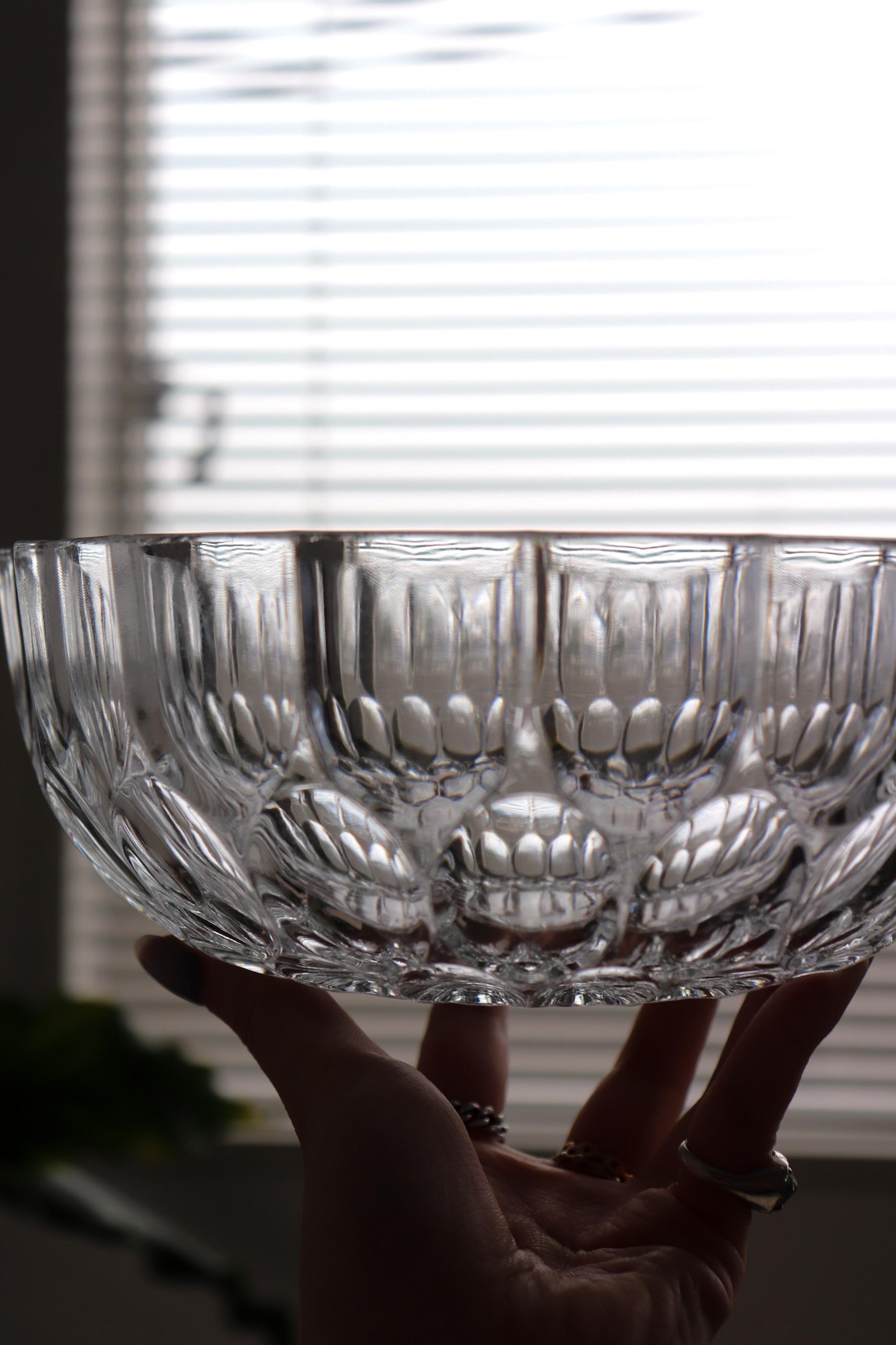 Vintage Glass Collection No.003 – Japanese Vintage Glass Centerpiece Bowl, Sculptural Glass Object, Large Decorative Glass Vessel
