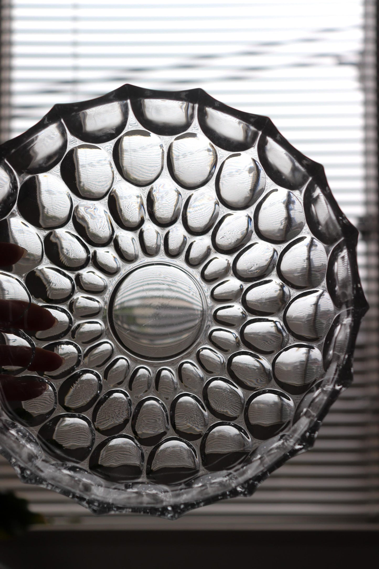 Vintage Glass Collection No.003 – Japanese Vintage Glass Centerpiece Bowl, Sculptural Glass Object, Large Decorative Glass Vessel