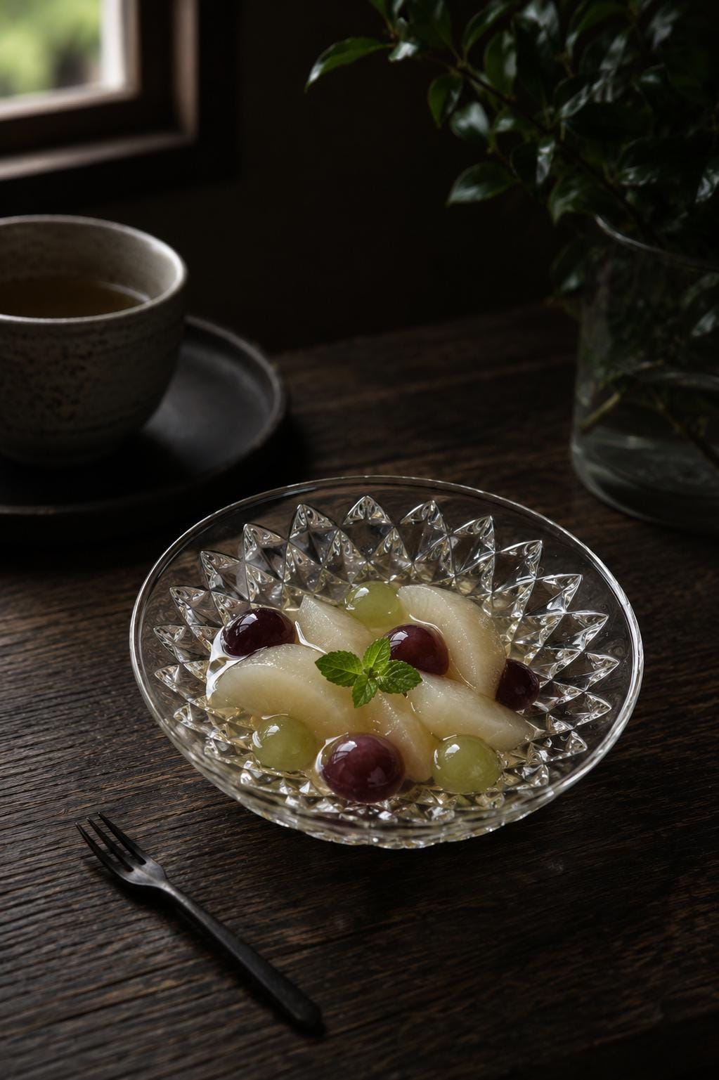 Vintage Glass Collection No.008 – Japanese Vintage Glass Bowl, Faceted Glass Object, Sculptural Glass Dish, Decorative Glass Vessel