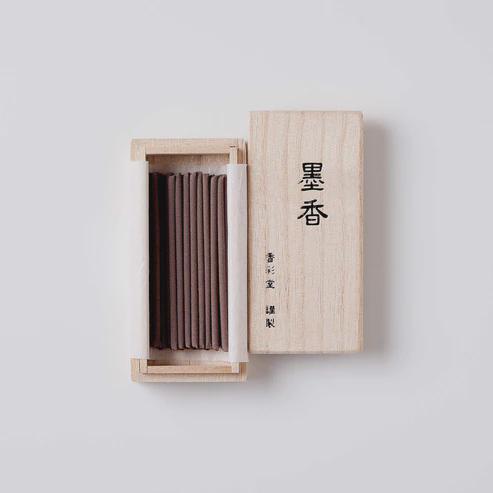 Japanese Incense Sticks – Sumi Ink Fragrance by Kousaido, Sandalwood Musk Incense, 30 Sticks in Paulownia Box