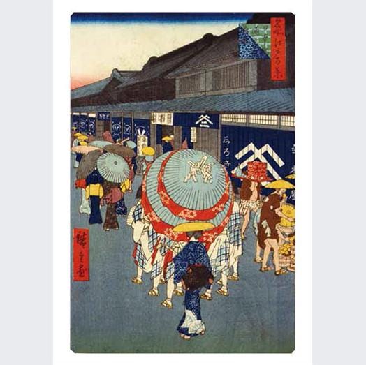 Hiroshige One Hundred Famous Views of Edo Postcard Book, Japanese Ukiyo-e, Woodblock Print Collection, Made in Japan, Art Gift