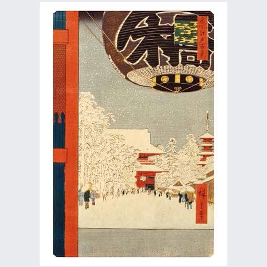 Hiroshige One Hundred Famous Views of Edo Postcard Book, Japanese Ukiyo-e, Woodblock Print Collection, Made in Japan, Art Gift