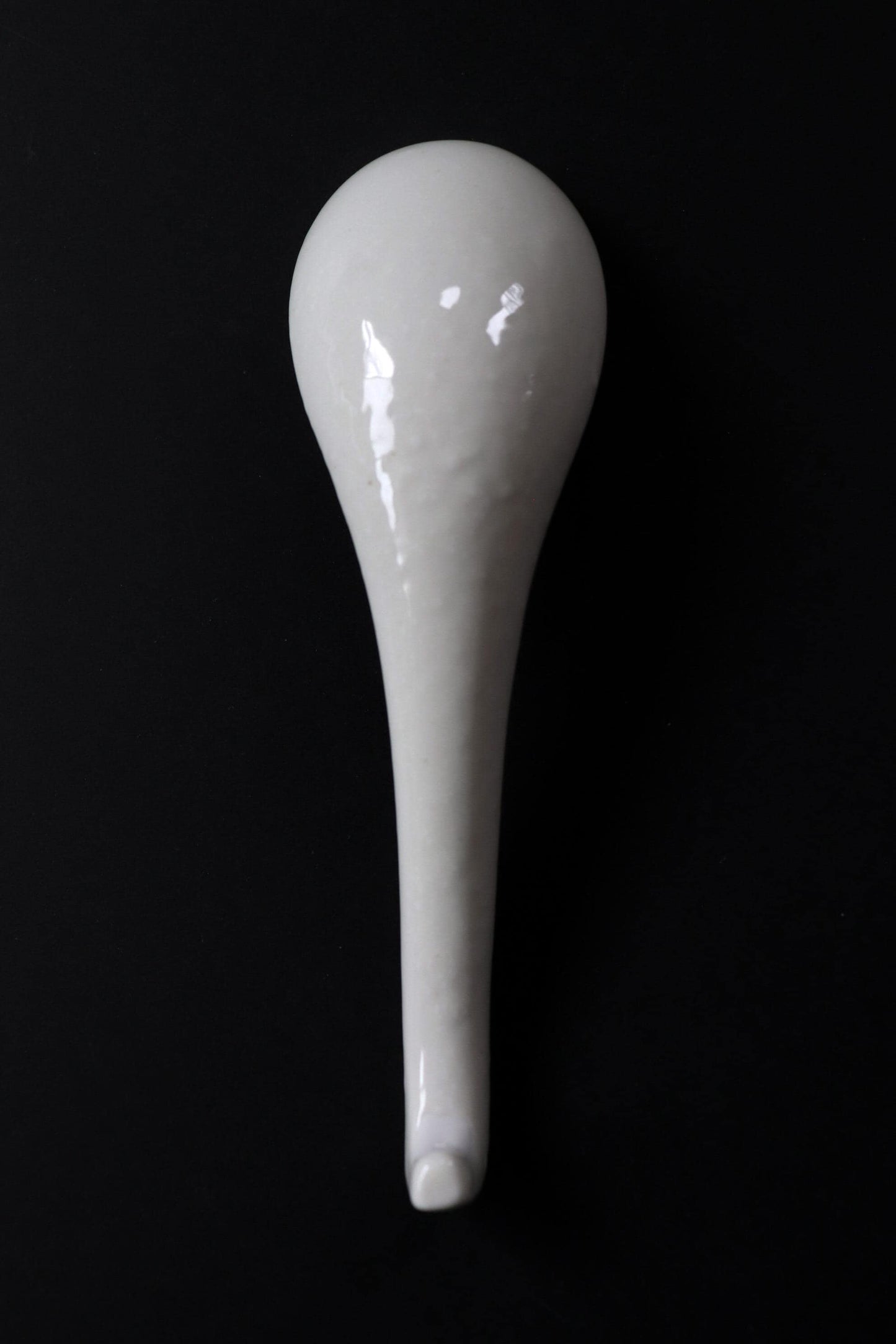 Japanese Mino Ware Ceramic Soup Spoon, Kohiki White Renge Spoon, Ramen and Hot Pot Spoon, Made in Japan