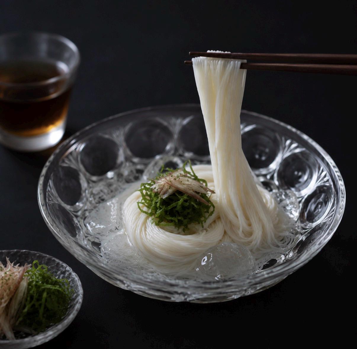 Japanese Premium Hand-Stretched Somen Noodles | Thin White Wheat Noodles from Hyogo | 400g (8 Servings)