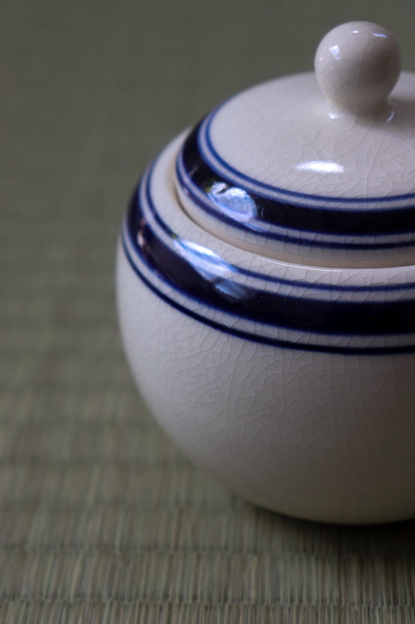 Japanese Ceramic Salt Cellar with Lid | Handmade Spice Jar | Kitchen Storage Container | Salt Pot | Sugar Bowl | Made in Japan